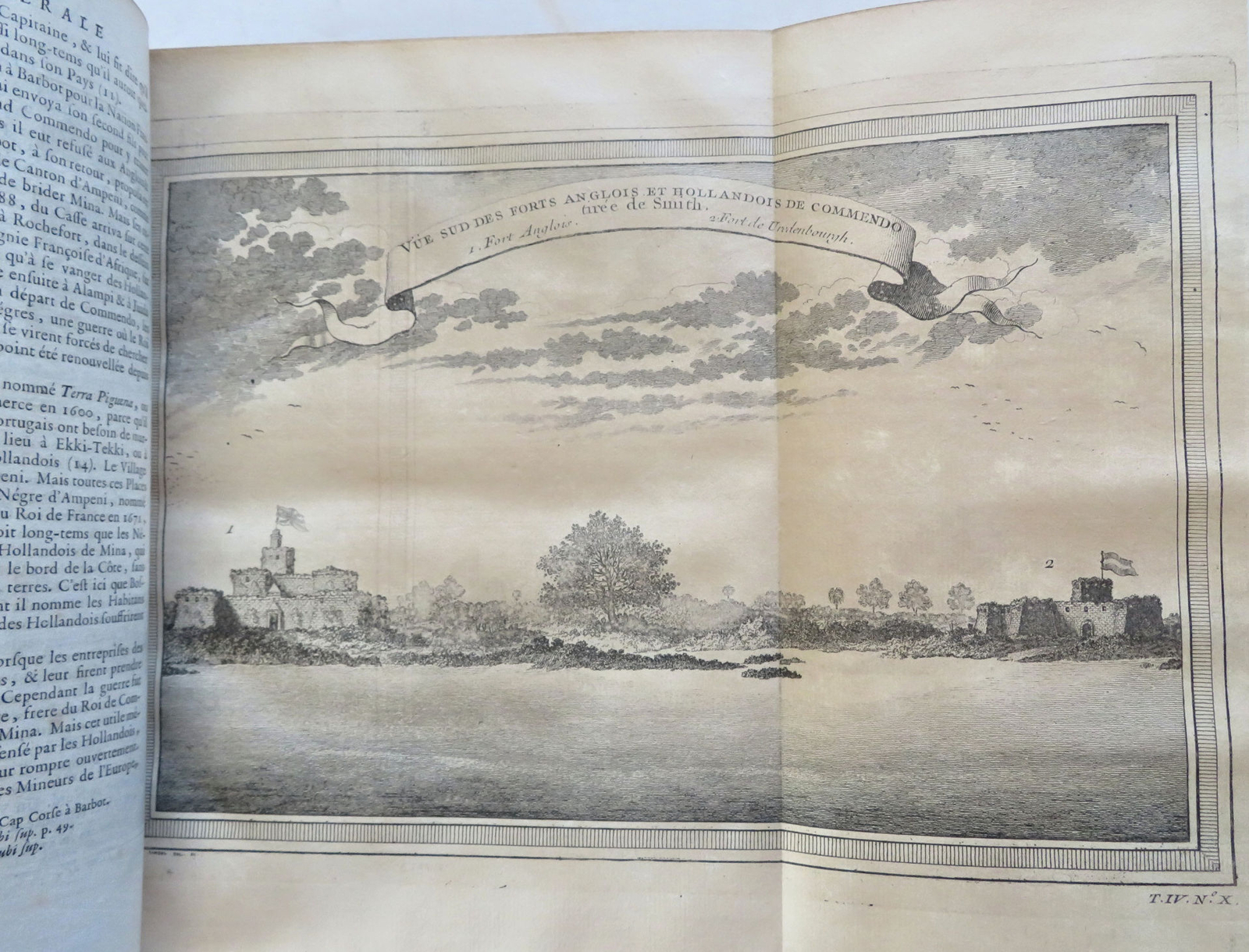 West Africa Ivory Coast Exploration History Voyages 1747 leather book 35 plates