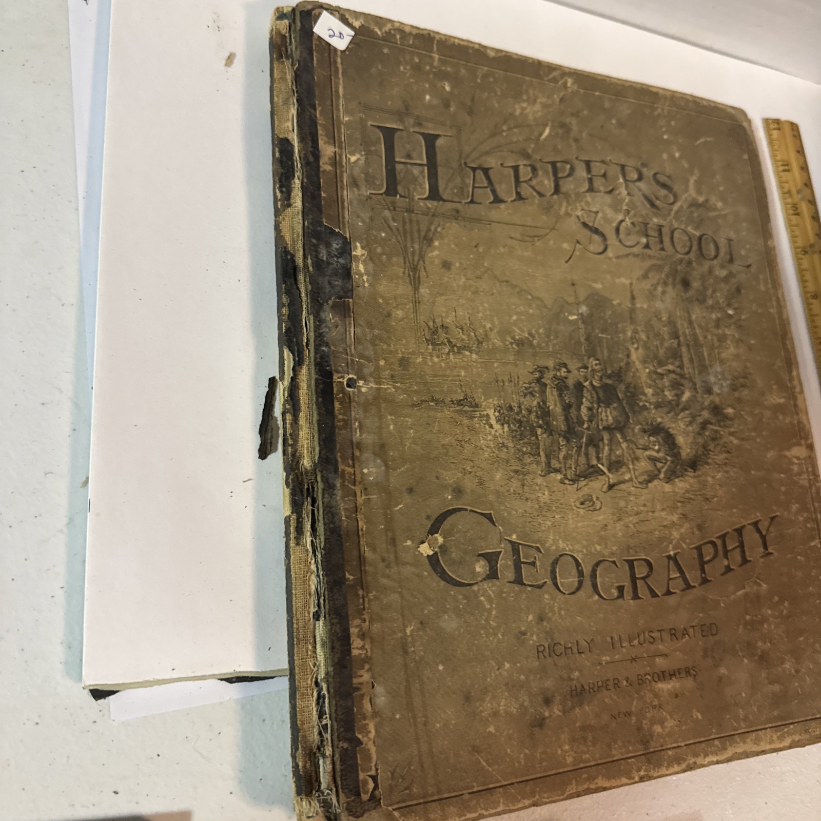 Vintage 19th Century – Harper’s School Geography Textbook, Illustrated 1882
