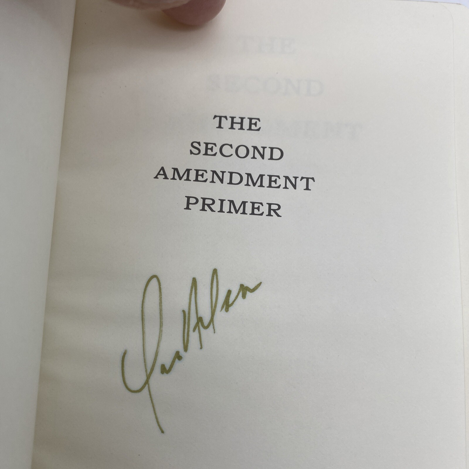 Signed! 1996 1st THE Second Amendment PRIMER by Les Adams Faux Leather Like New