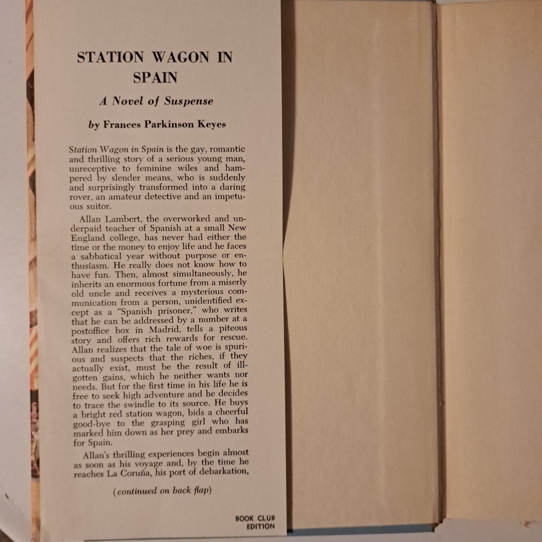 Station Wagon In Spain, Frances Parkinson Keyes💥1959 HC BCE DJ 224 Pages