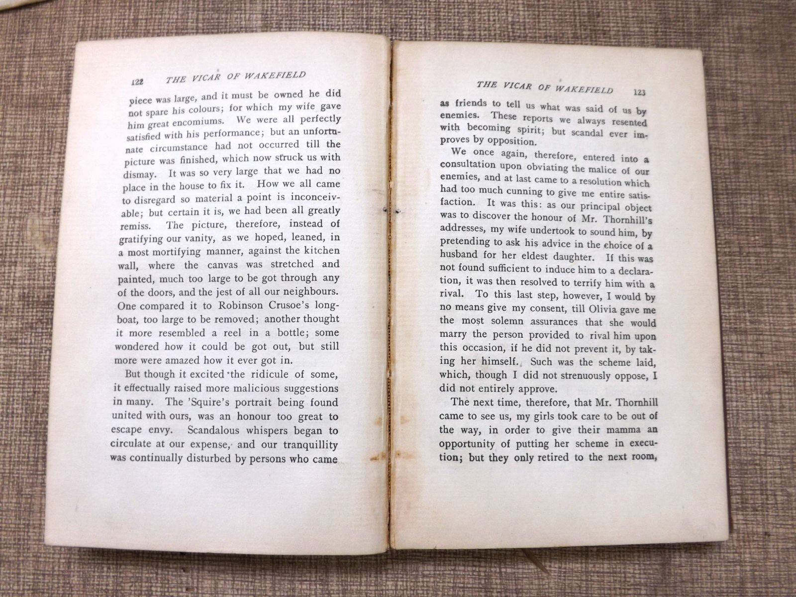 VINTAGE 1902 THE VICAR OF WAKEFIELD GOLDSMITH HB 158 Pages 6.5″ x 4.5″