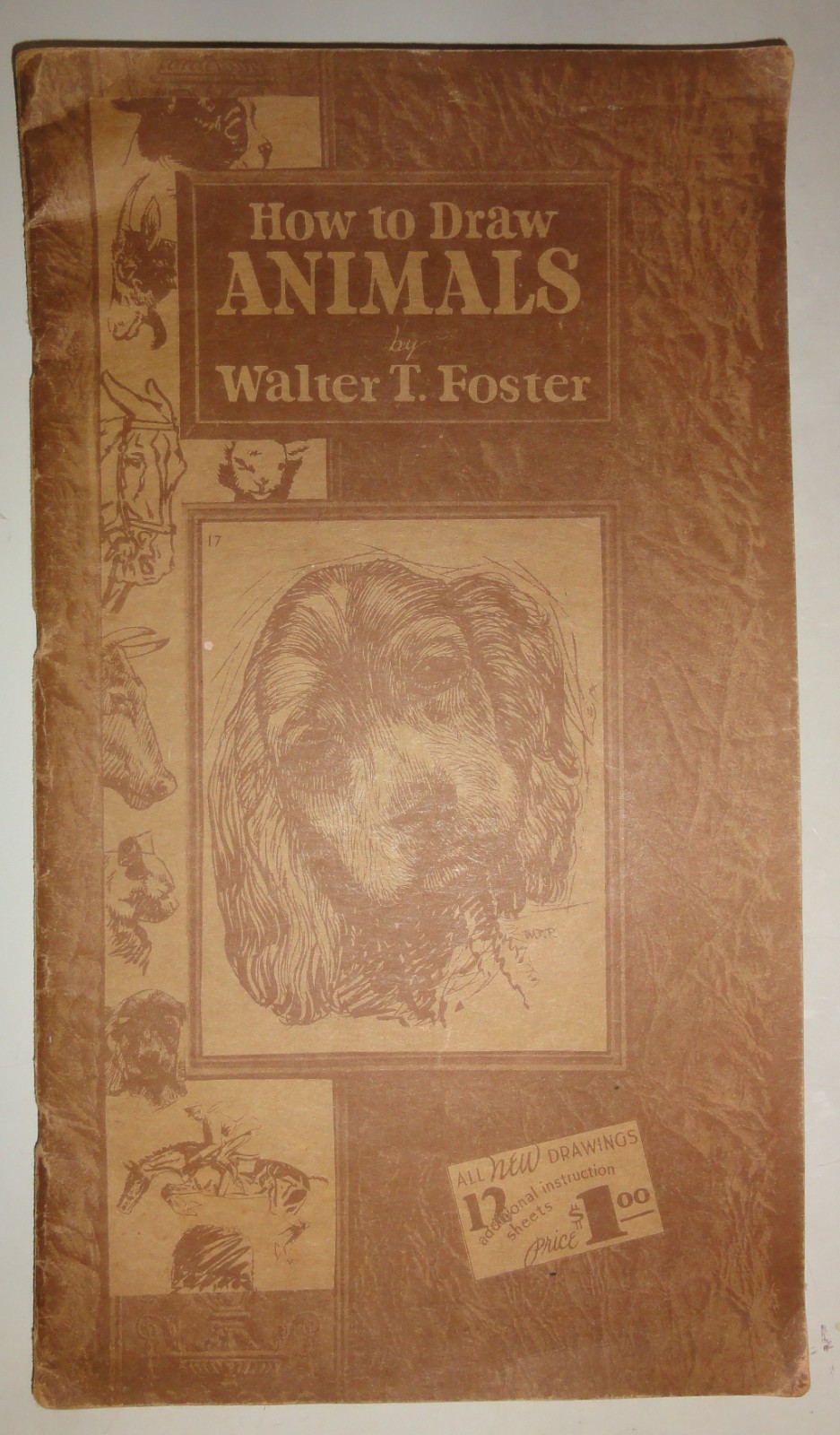 VERY OLD “HOW TO DRAW ANIMALS” BY WALTER T FOSTER, CIRCA UNKNOWN!