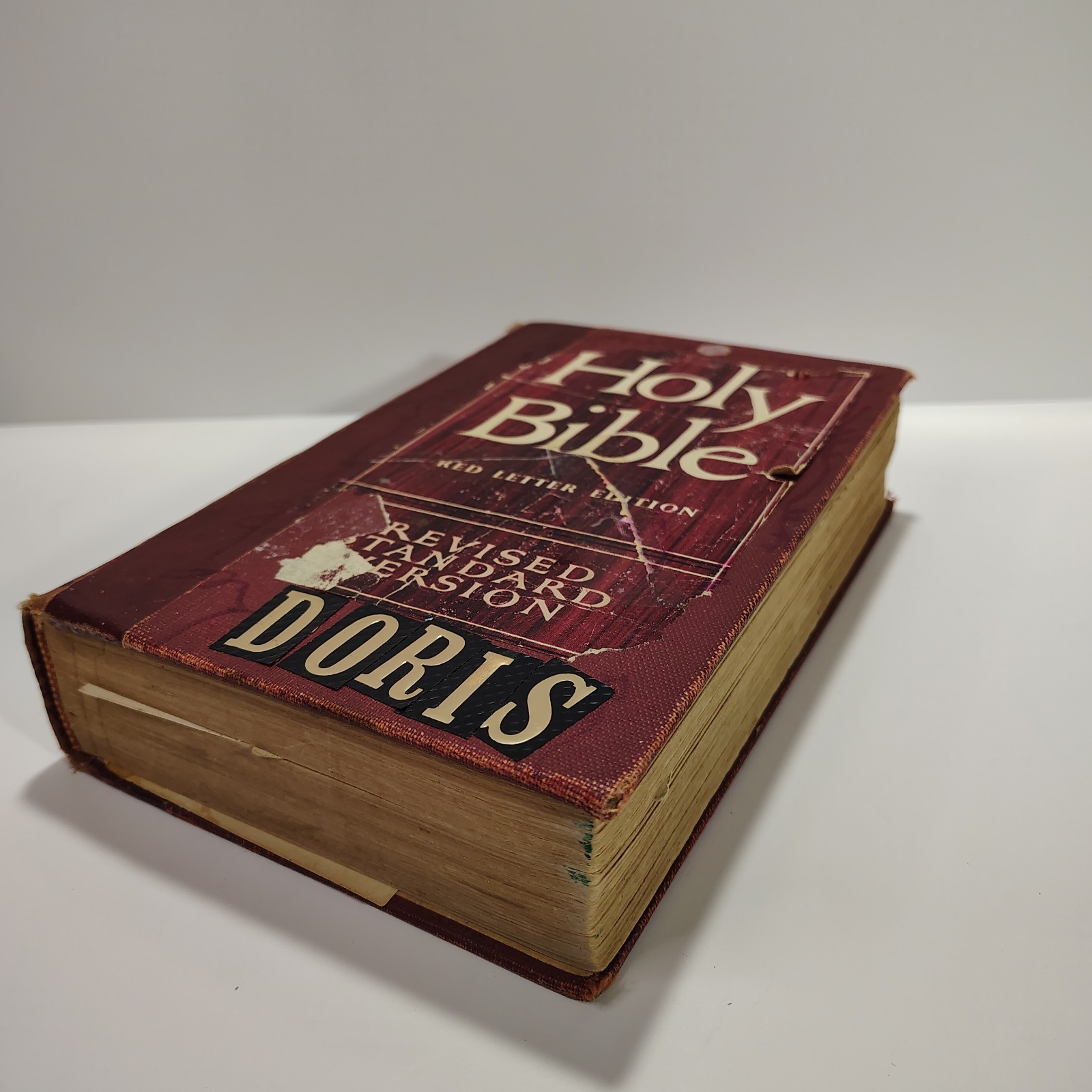 Vintage 1950s RSV Holy Bible Red Letter Thomas Nelson w/ Ephemera Inserts