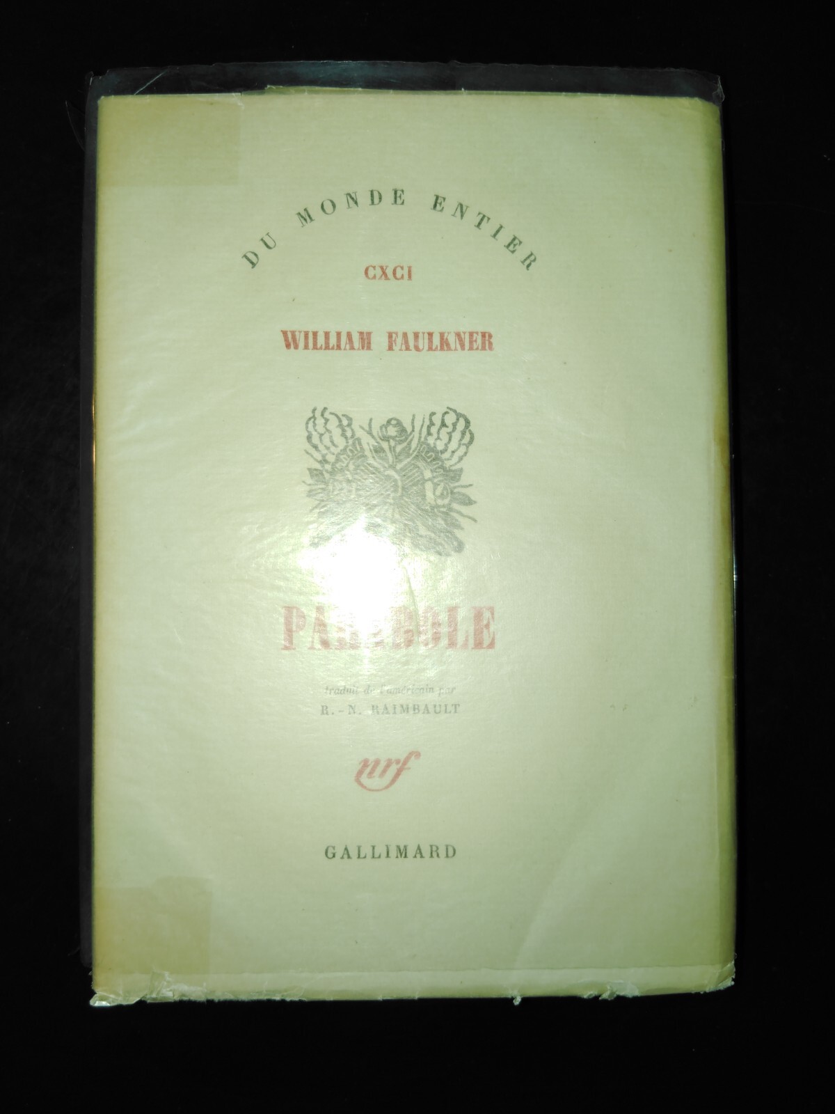Parabole by William Faulkner 1958 Vellum Limited Edition #46/70 FRENCH