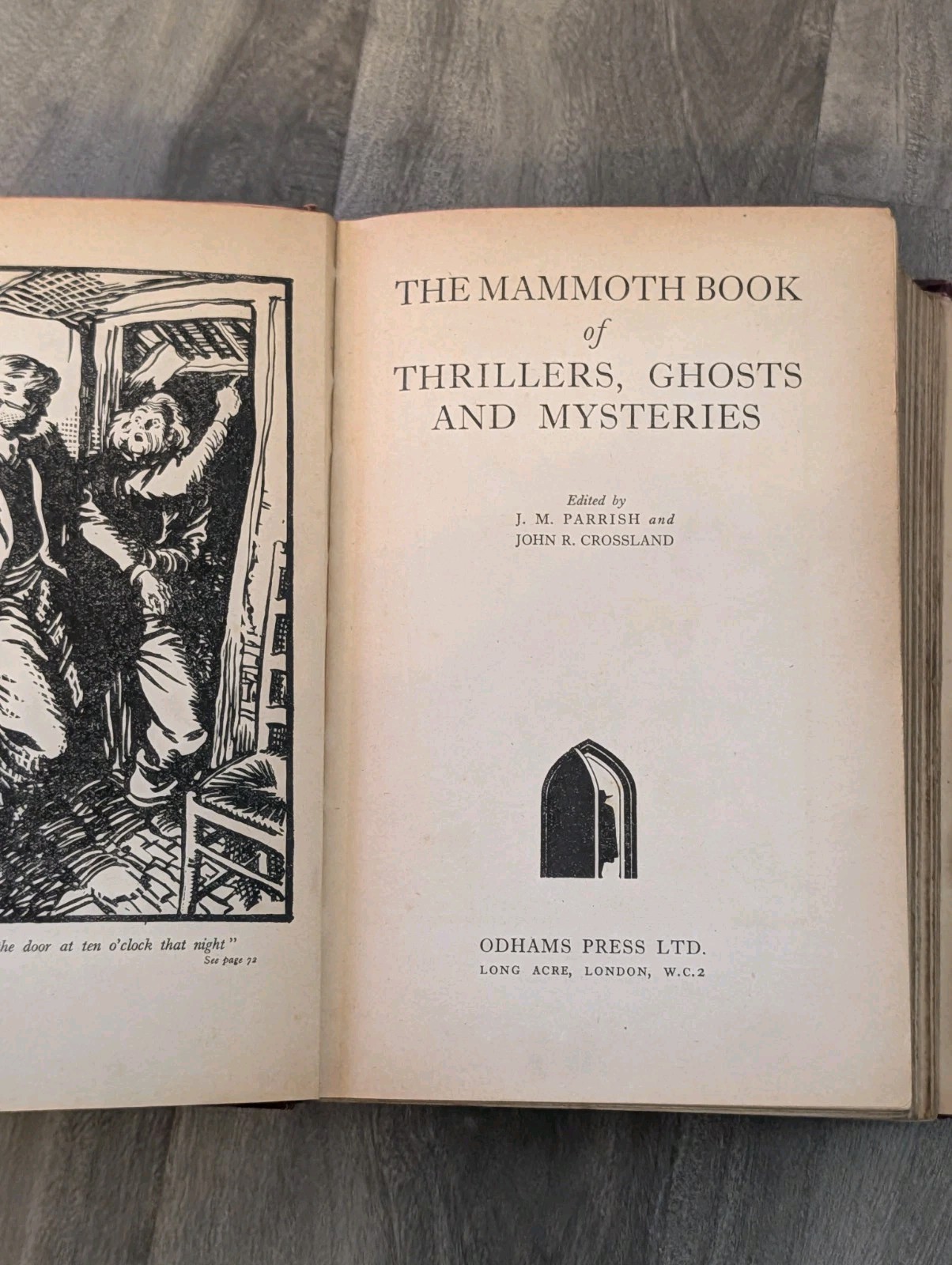 Antique Book 1936 Mammoth Book of Thrillers Ghosts & Mysteries 1st Edition HB