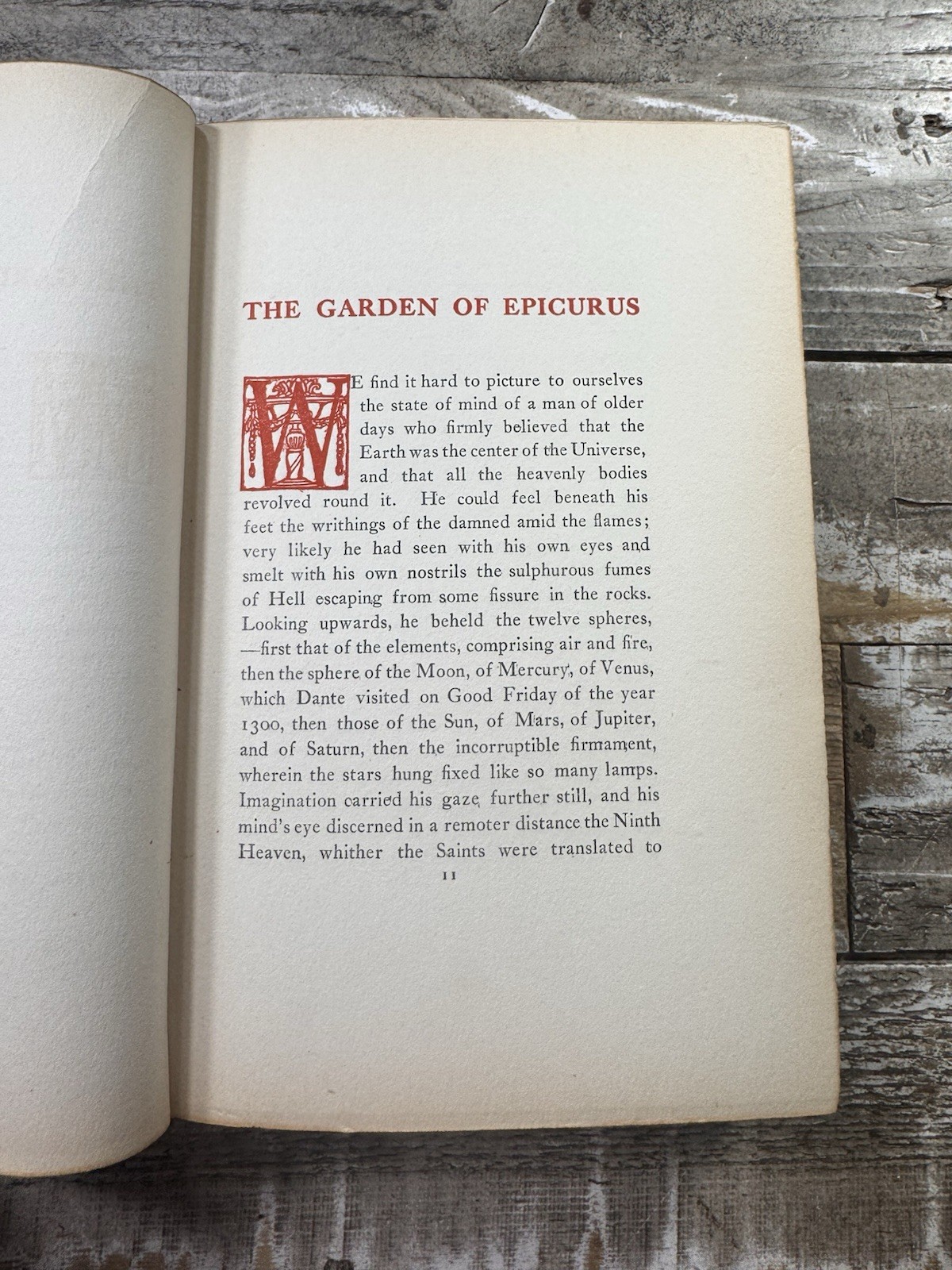 1922 Antique Novel “The Garden of Epicurus” Anatole France, Fine Binding