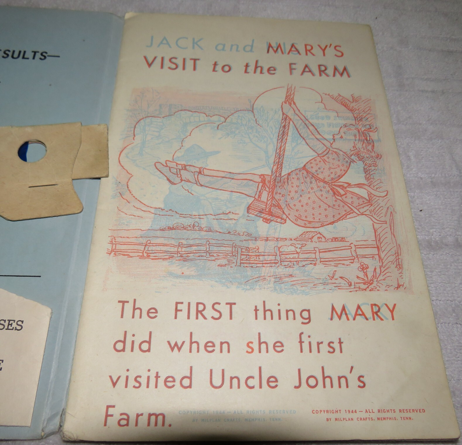 Rare-Jack and Mary’s Visit to the Farm – Damaged Magi-Glasses-2nd Printing-1944