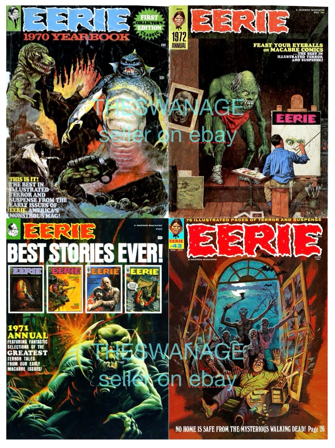 CREEPY, EERIE, VAMPIRELLA MAGAZINES FULL RUNS (400+ issues!) + EXTRAS on USB