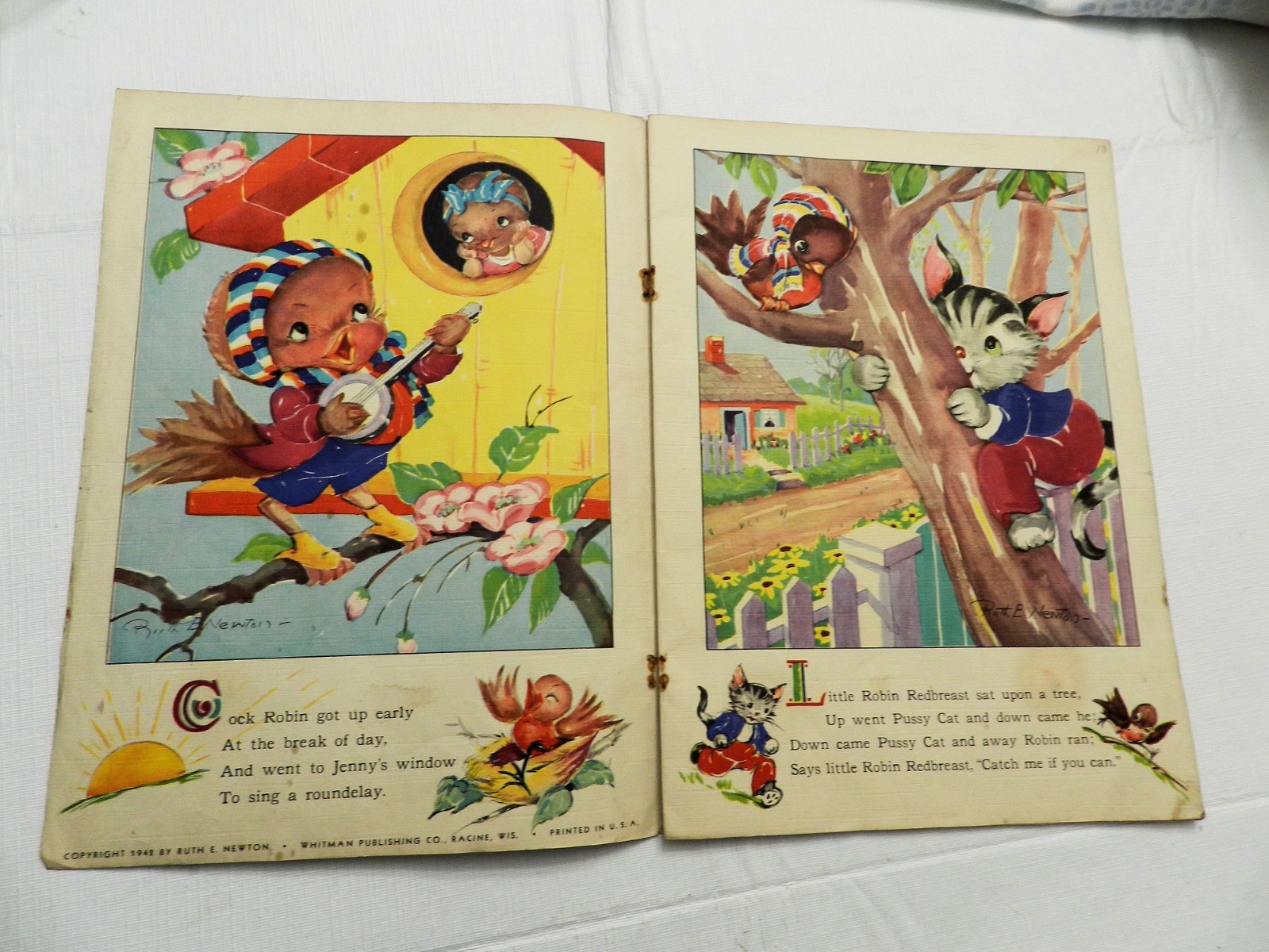 1942, Animal Mother Goose by Ruth Newton #911, SB Whitman Publishing Co., F