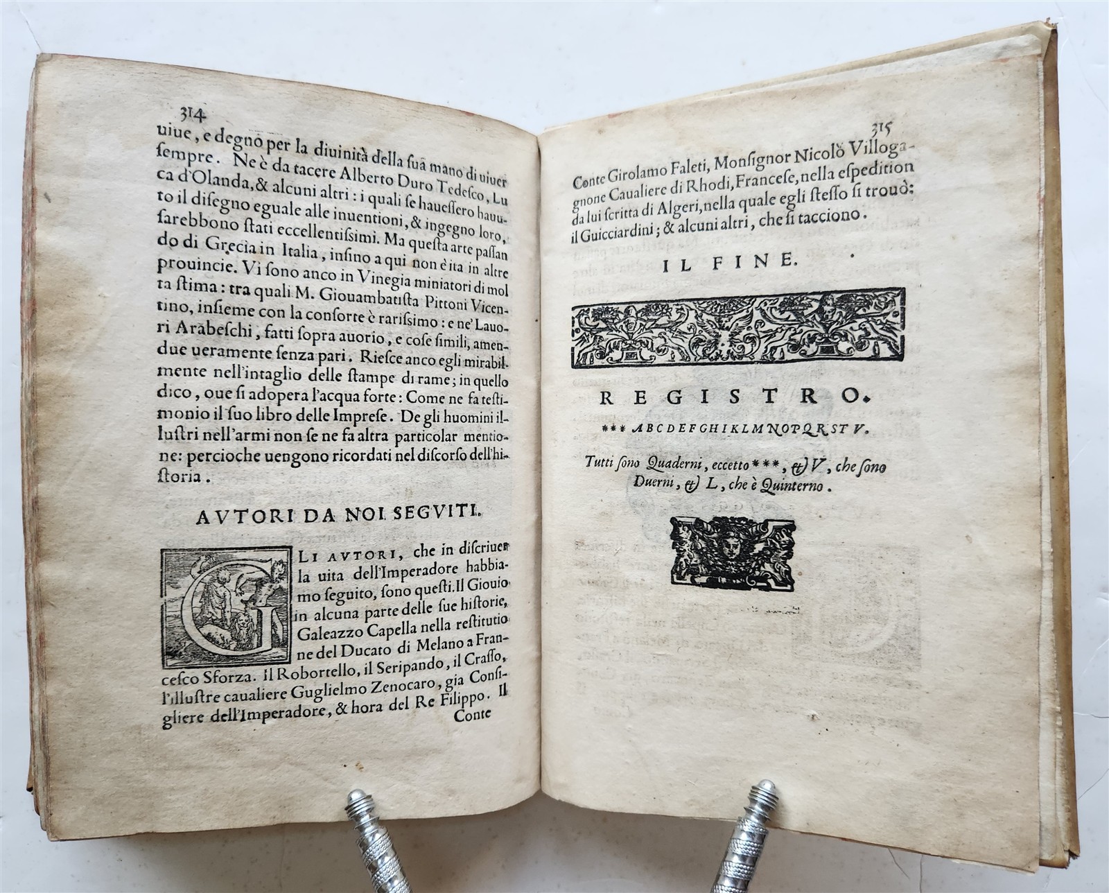 1567 LIFE of CHARLES V by Lodovico Dolce antique VELLUM BINDING 16th CENTURY