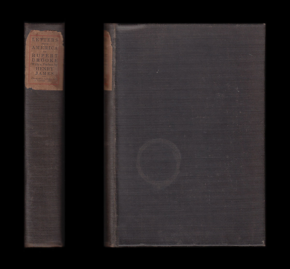 Rupert Brooke LETTERS FROM AMERICA Boston NEW YORK Niagara CANADA Indian ROCKIES