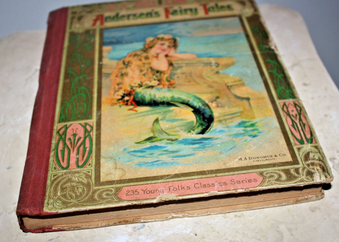Early Rare Antique Andersen Fairy Tales By Hans Christian Andersen Gold Mermaid