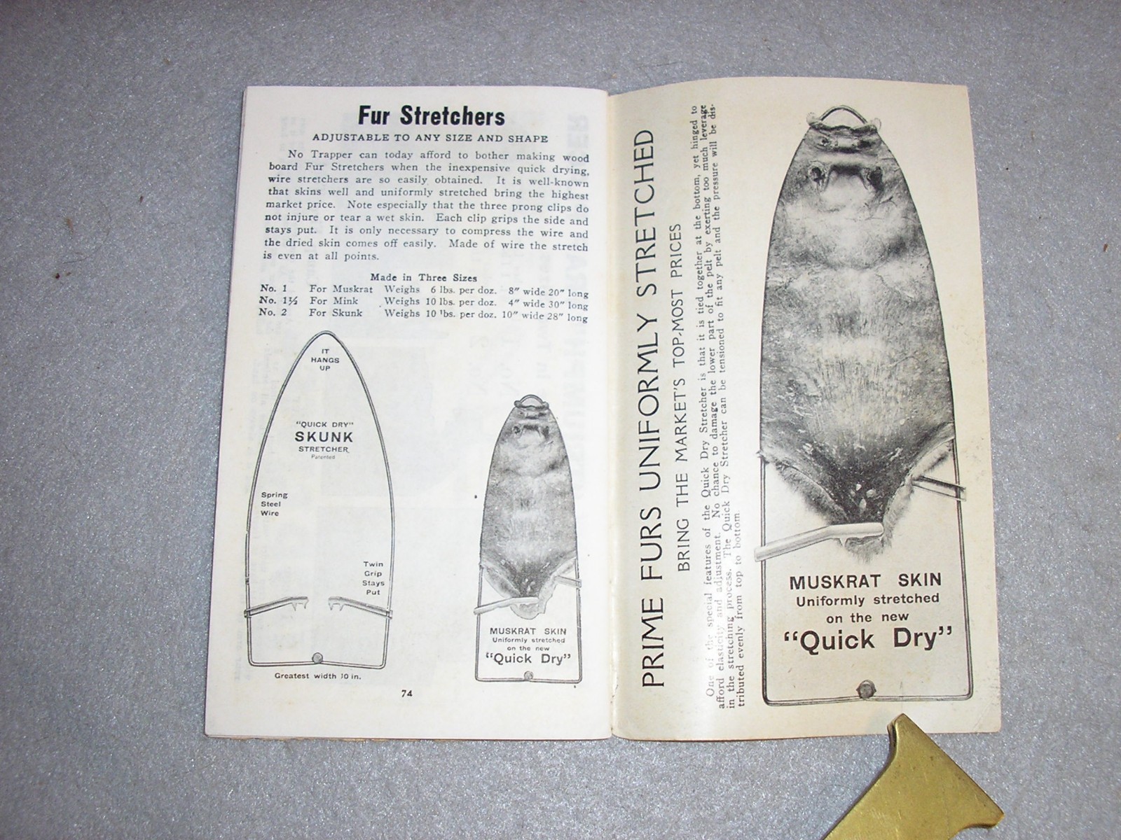 Antique Hunting Book Trapping Tricks Trapper’s Guide Methods Traps Catalog 1925