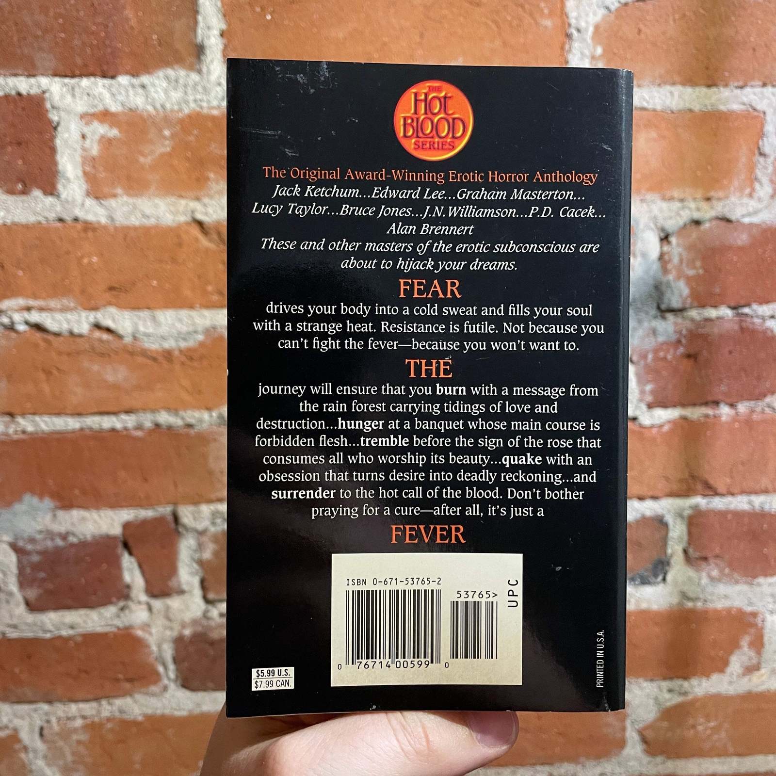 Fear the Fever Jeff Gelb & Michael Garrett – 1996 Pocket Paperback
