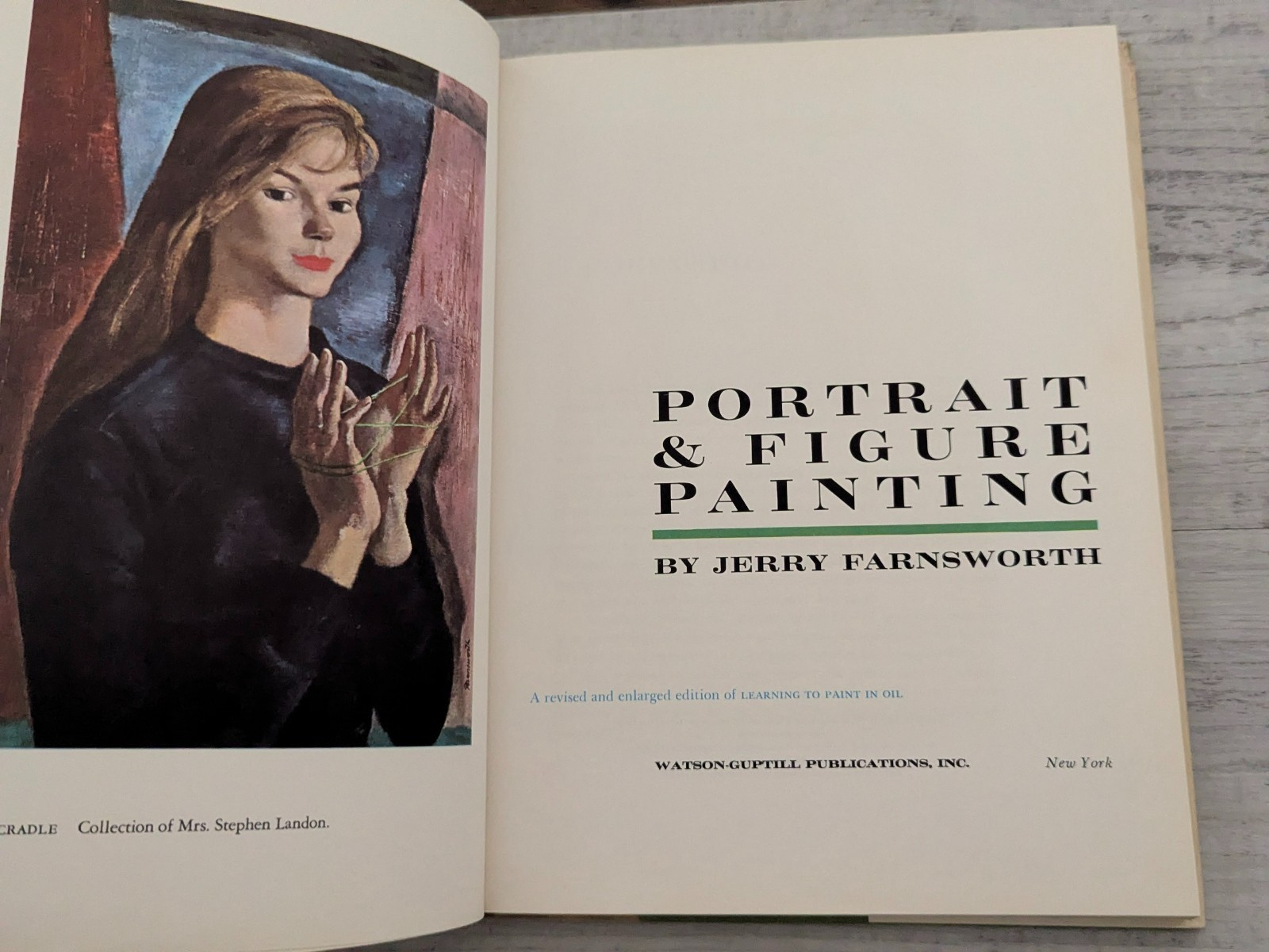 Portrait & Figure Painting; Jerry Farnsworth – HC/DJ/VG/vintage 1963