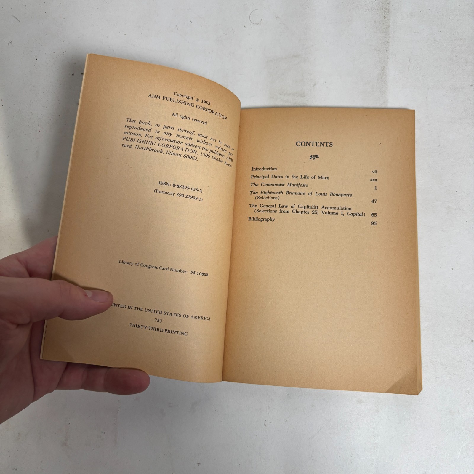 Marx and Engels The Communist Manifesto Samuel H. Beer 1955 Crofts Classics
