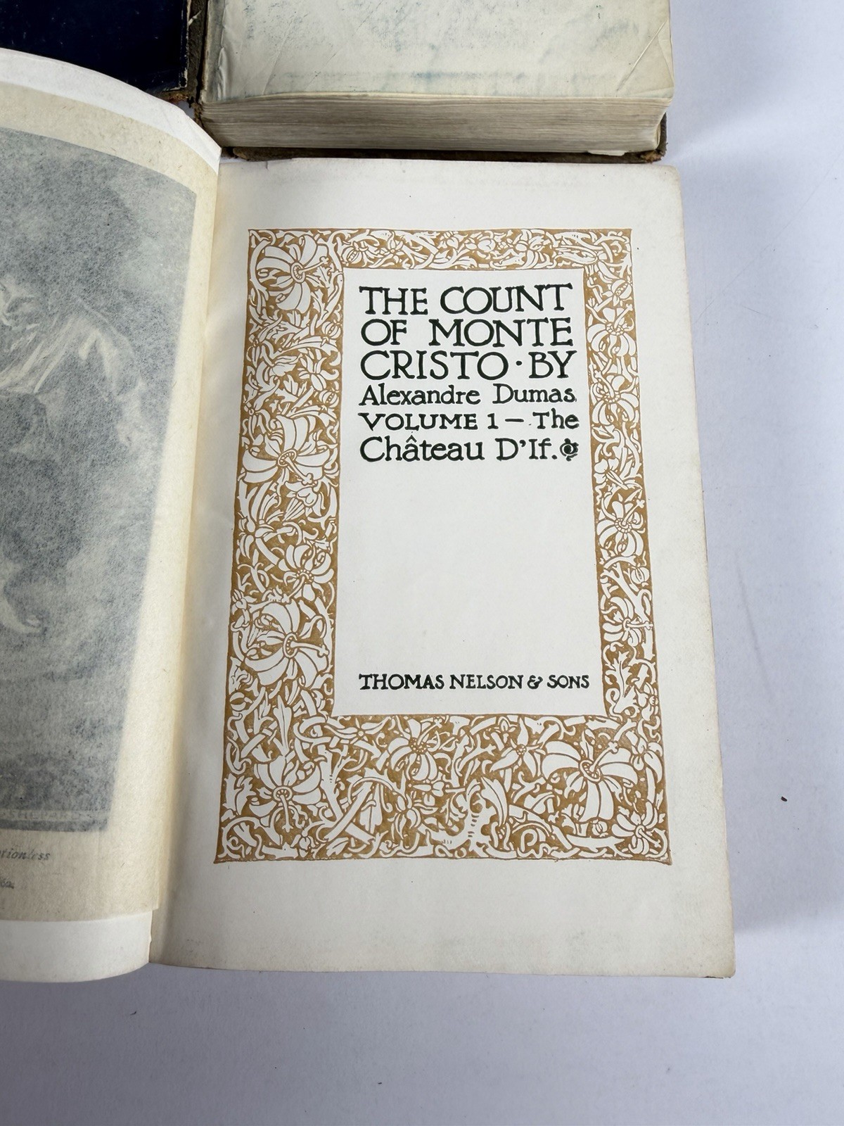 Thomas Nelson Alexandre Dumas Count of Monte Cristo Vol I and II Leather