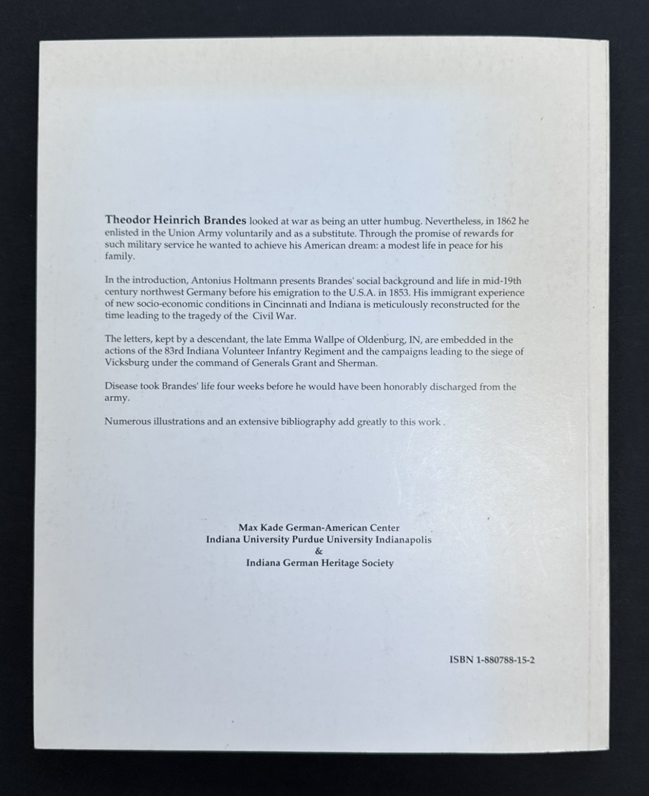 Lost American Dream SIGNED Holtmann & Reichmann Civil War Letters 83rd Indiana