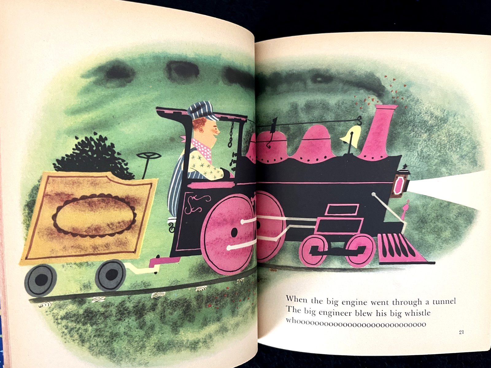 TRAIN STORIES ~ children’s 1st “A” ed. Giant Little Golden Book, Gergely, VG