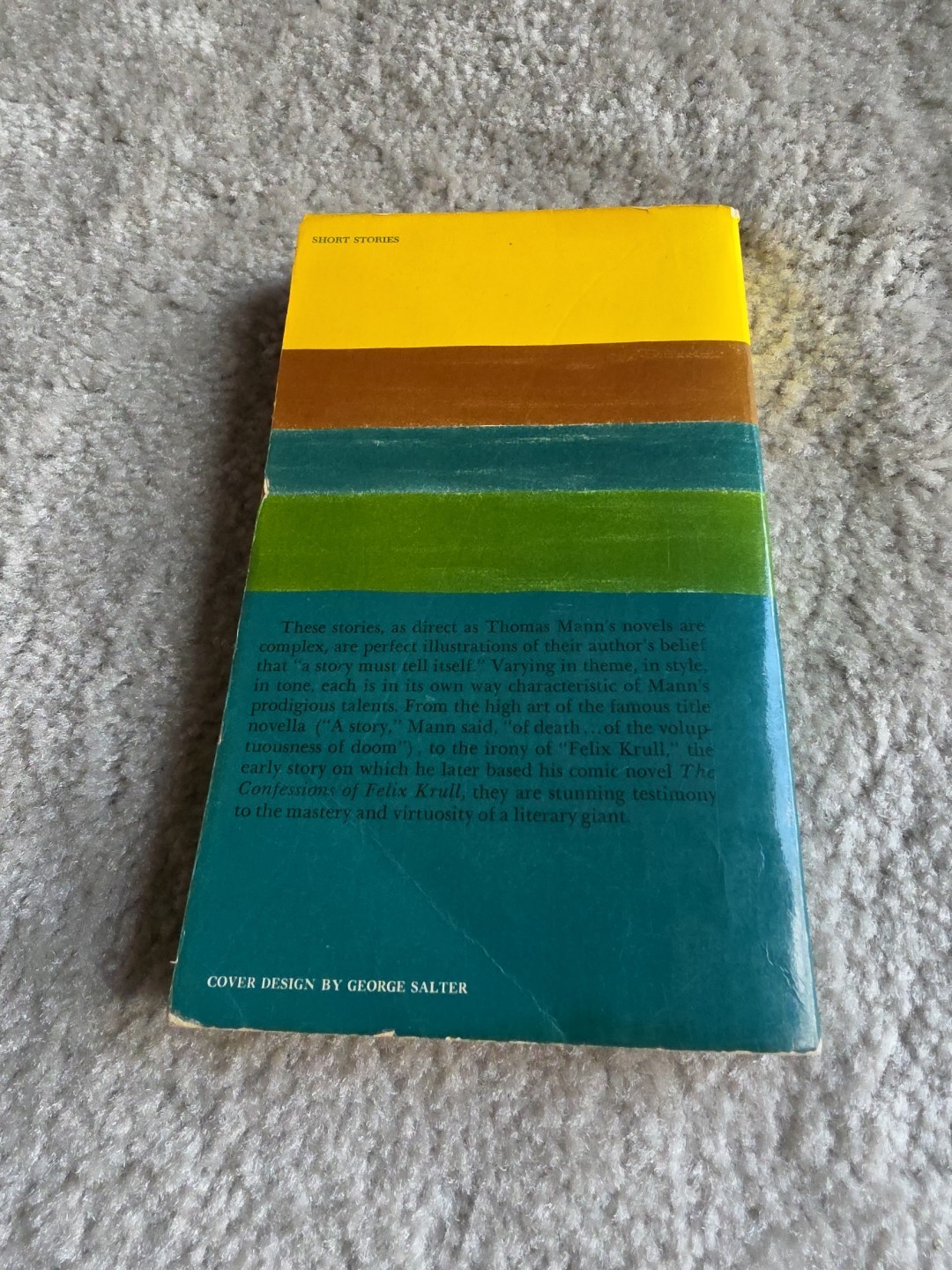 DEATH IN VENICE Thomas Mann 1963 Vintage Mass PB and Seven Other Stories