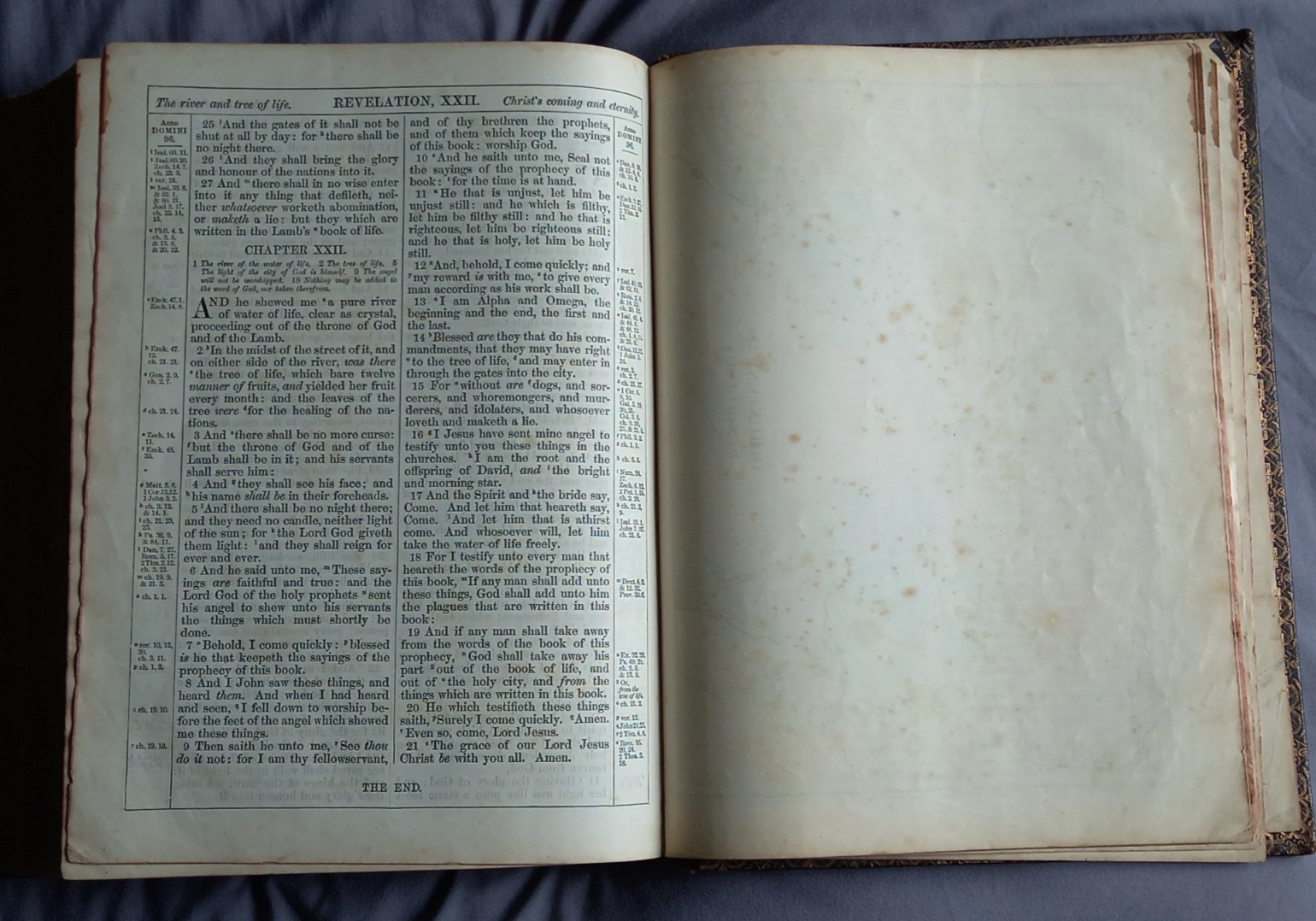 Antique 1901 KJV Holy Bible Large Oxford University Press Full Leather Pulpit