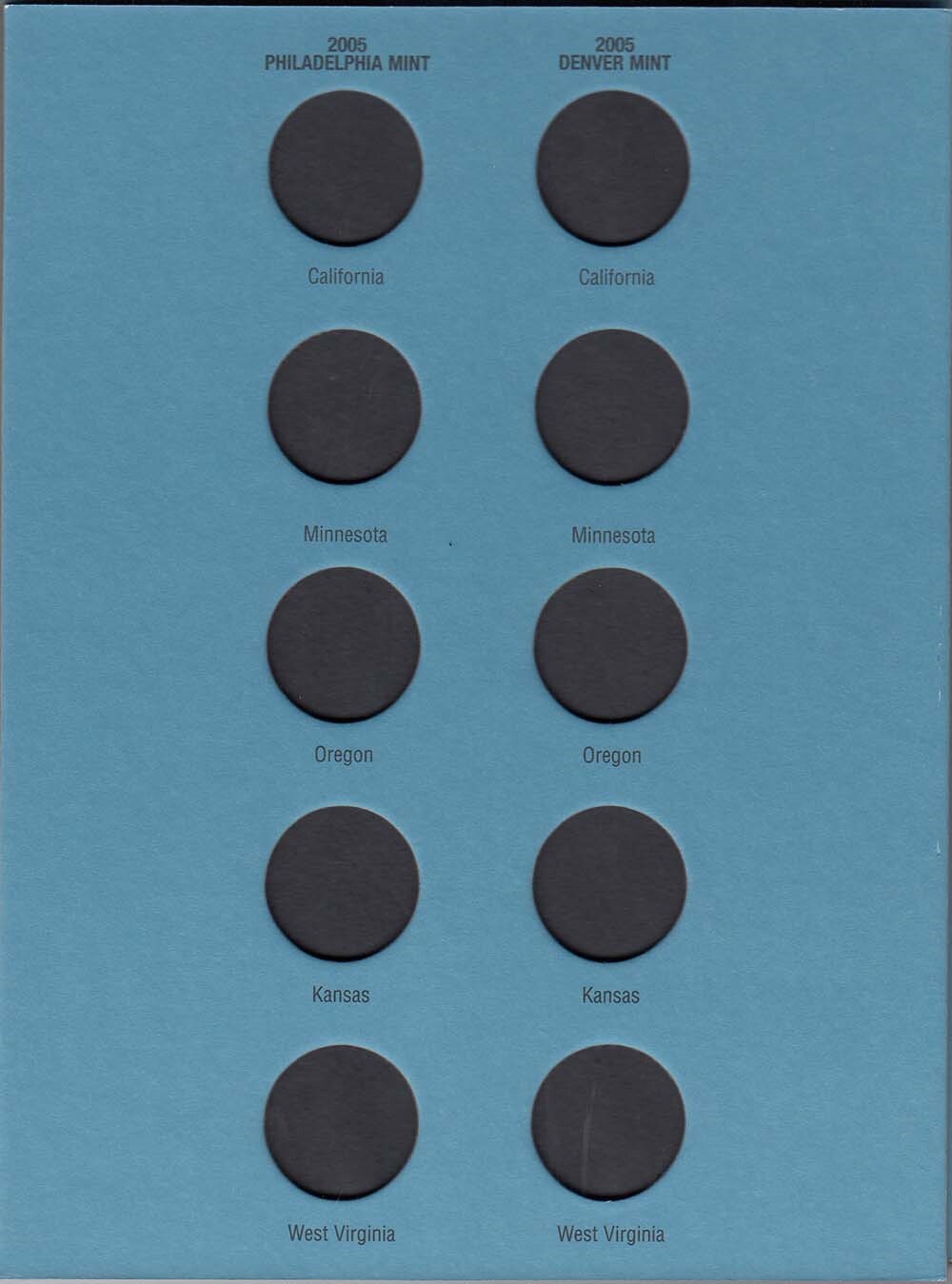 US State Quarters Mini Coin Album 2002 2005 Whitman Folder 8111 No 2 NEW