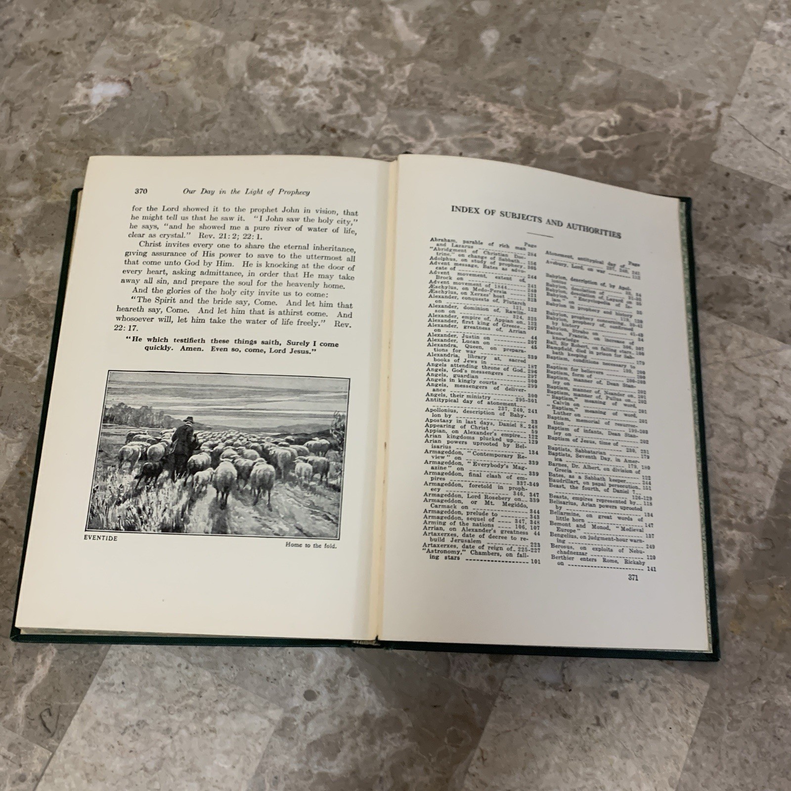 1918 Antique Religious Book Our Day in the Light of Prophecy W.A Spicer HC Bible