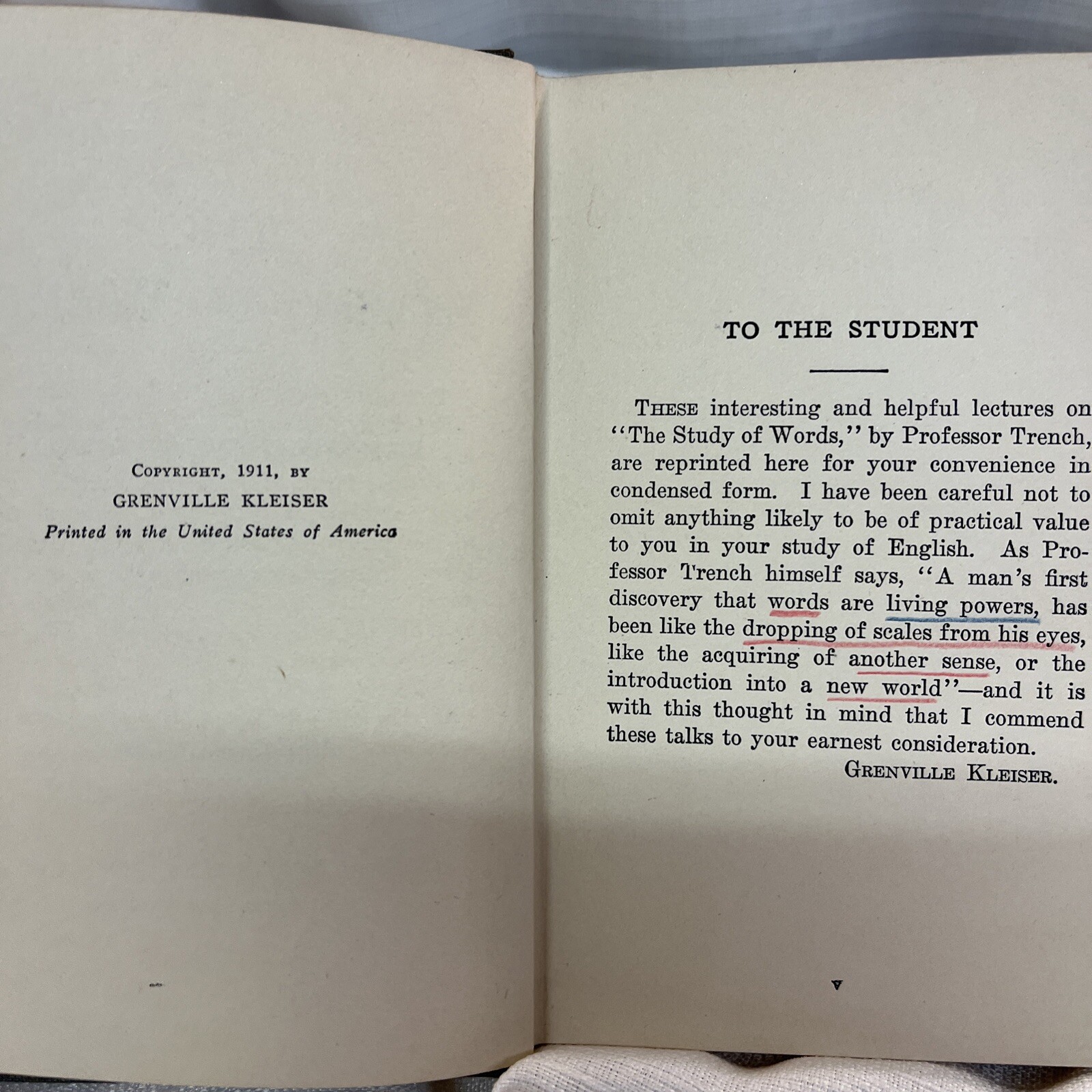 The Study Of Words by Richard Chenevic Trench, Funk & Wagnalls, NY 1911