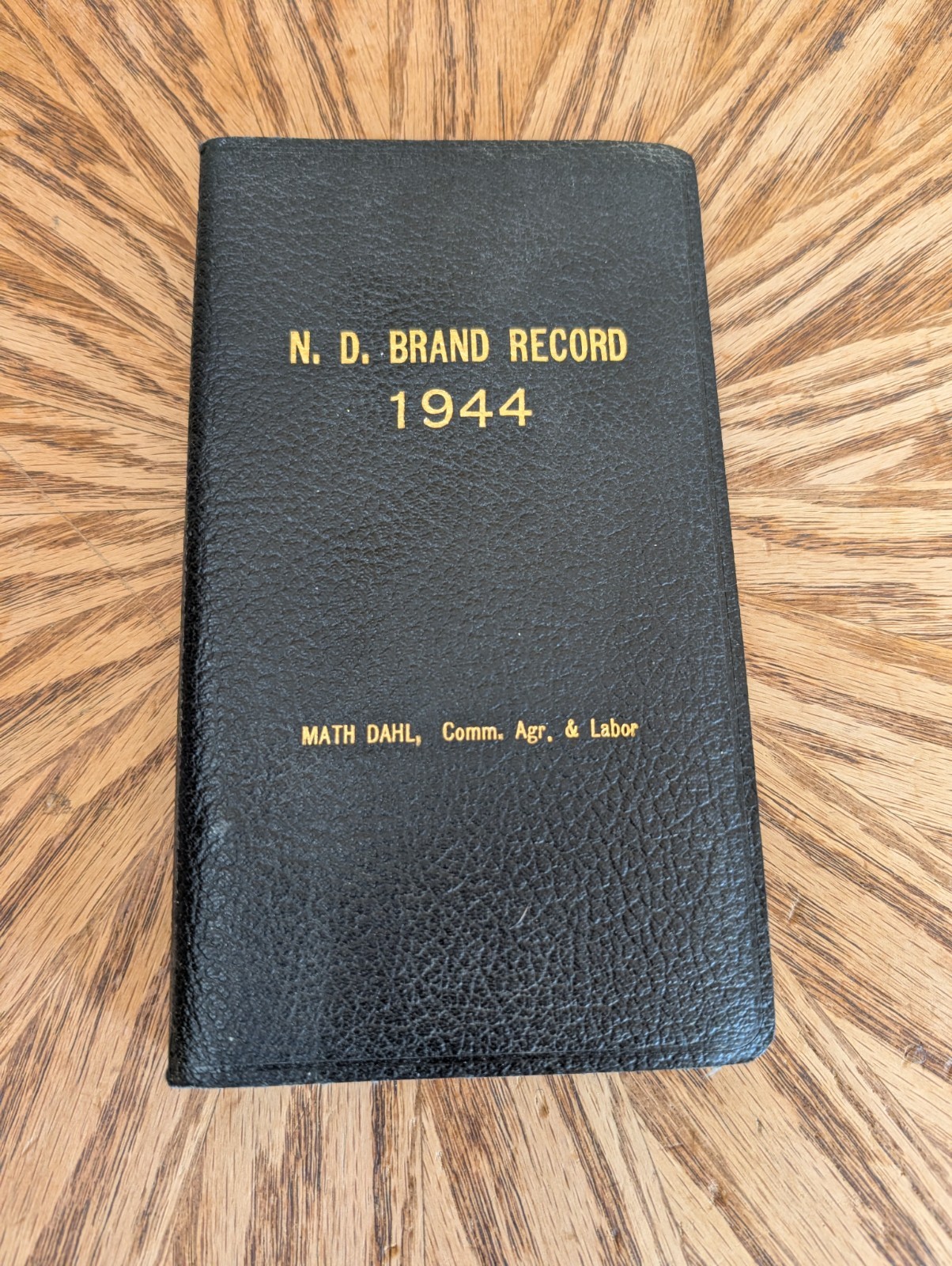 1944 North Dakota Brand Book N.D. Brand Record In Very Good Condition