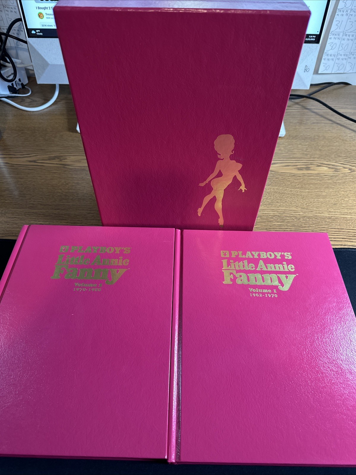 Little Annie Fanny Limited edition Vol 1 & 2 HC set SIGNED BY HUGH HEFNER #454