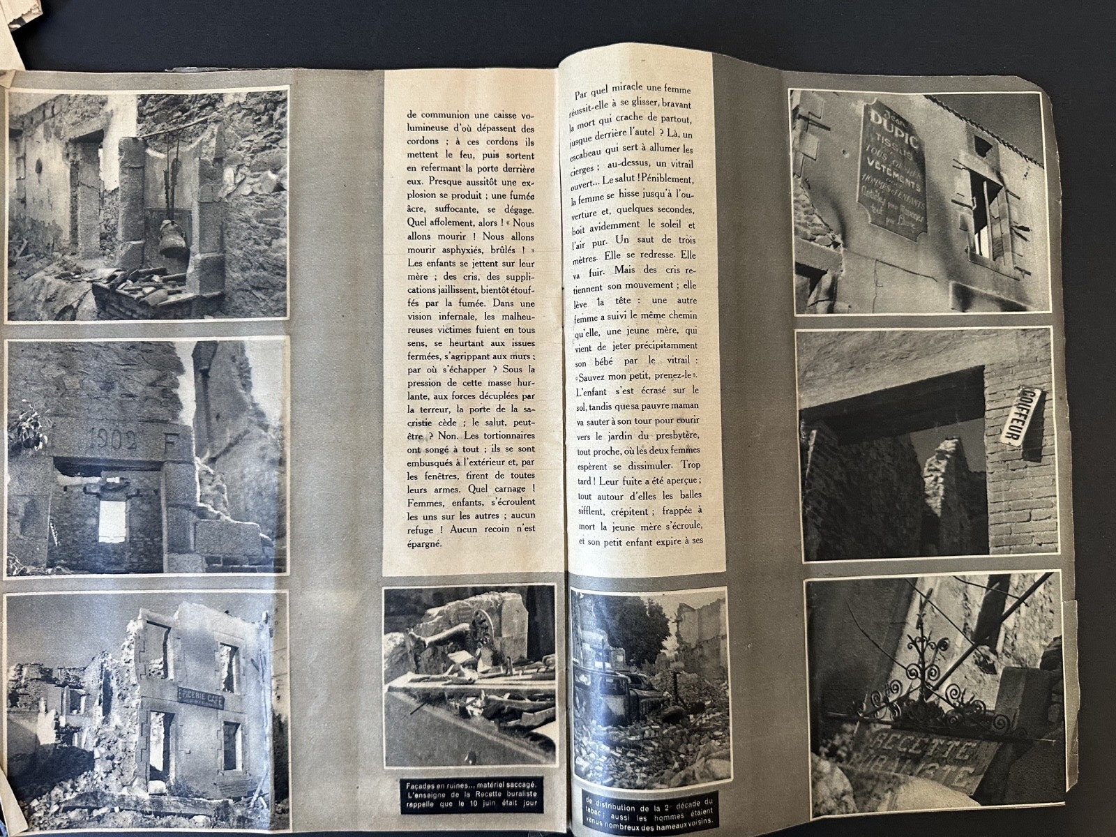 Oradour Sur Glane French town massacre WWII remembrance history France book VTG