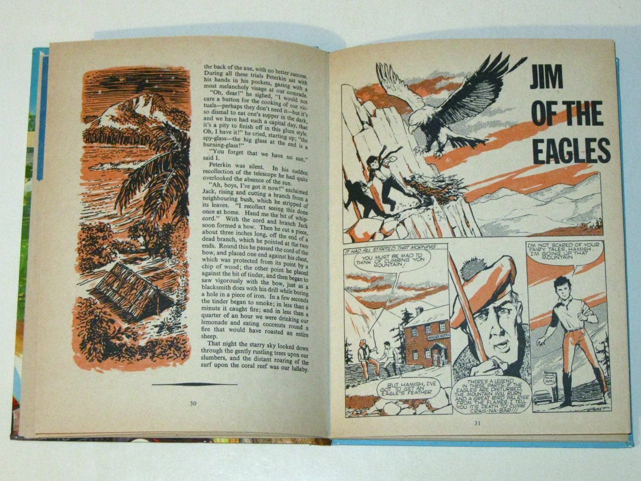 Vintage 1972 The GIFT BOOK for BOYS! Hardcover Story & Comic Book! (Rylee, UK)