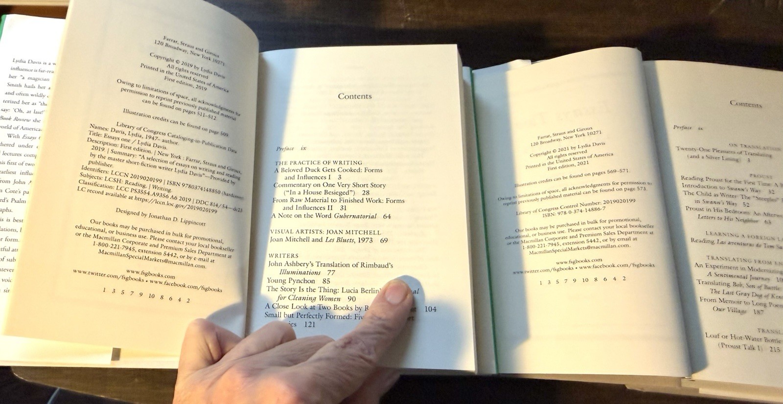 Lydia Davis / Essays One and Two / HCDJ / 1st Ed. / FSG, 2019 & 2021