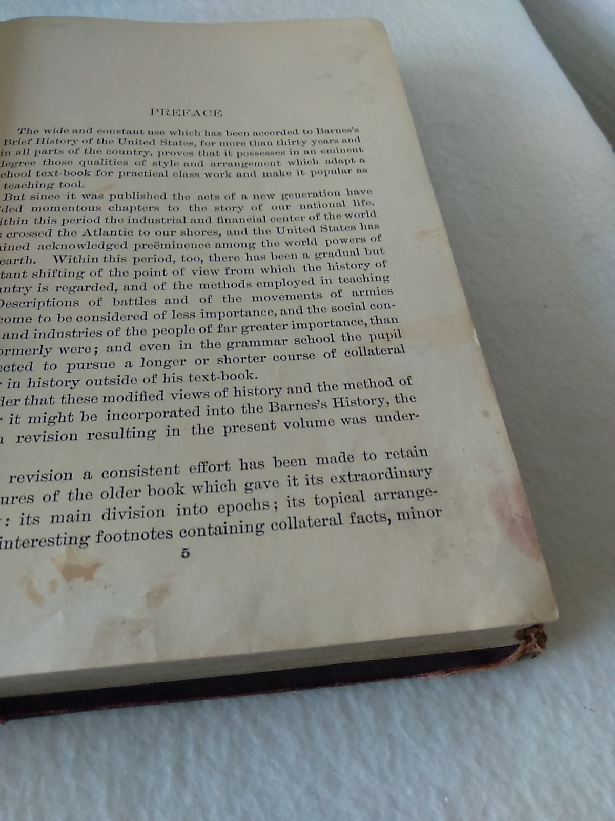 Vintage 1903 Barnes’s School History of the United States
