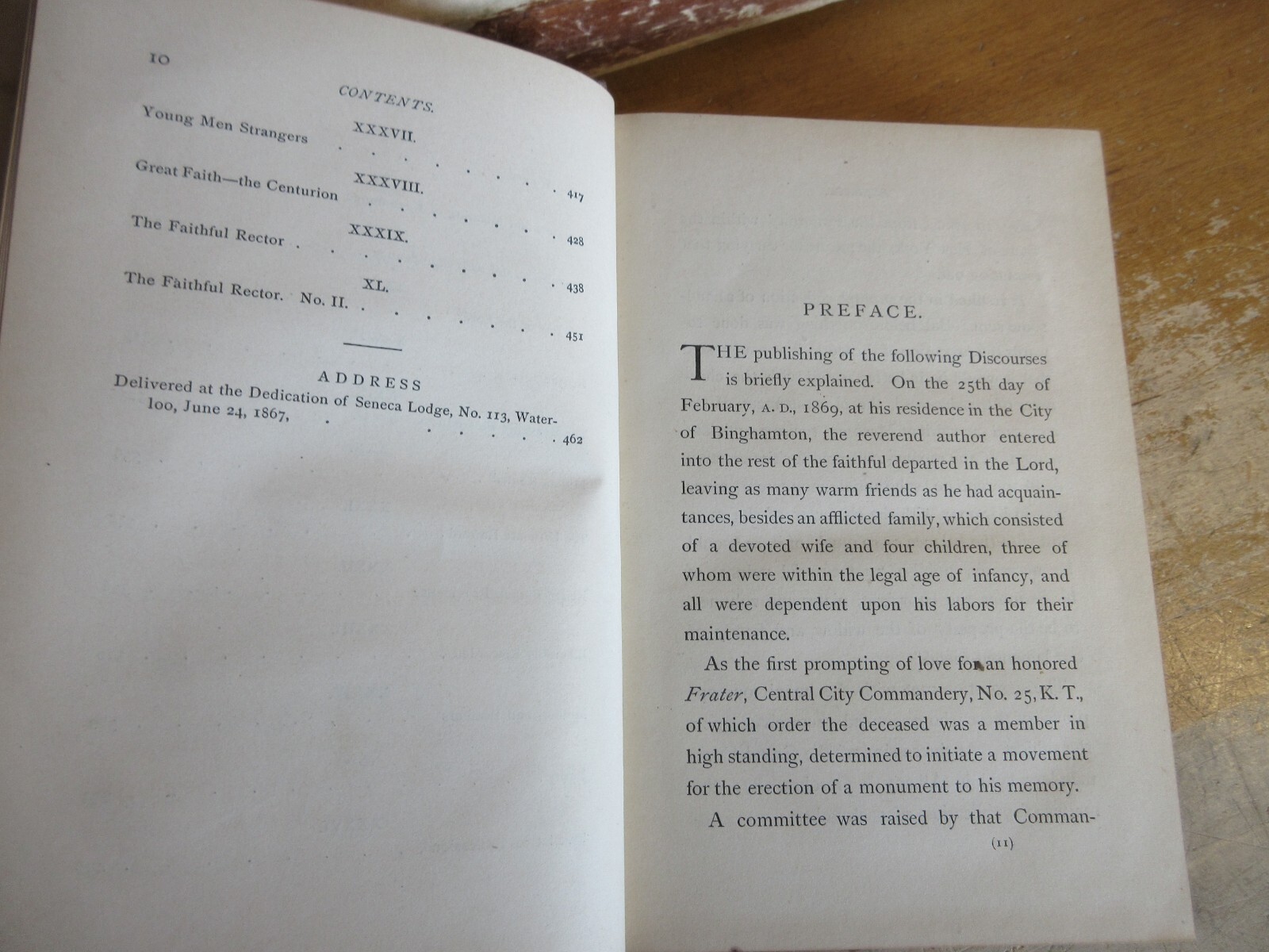 Old SERMONS BY REV. CHARLES HENRY PLATT Book 1872 BIBLE GOD FREEMASONRY MASONIC