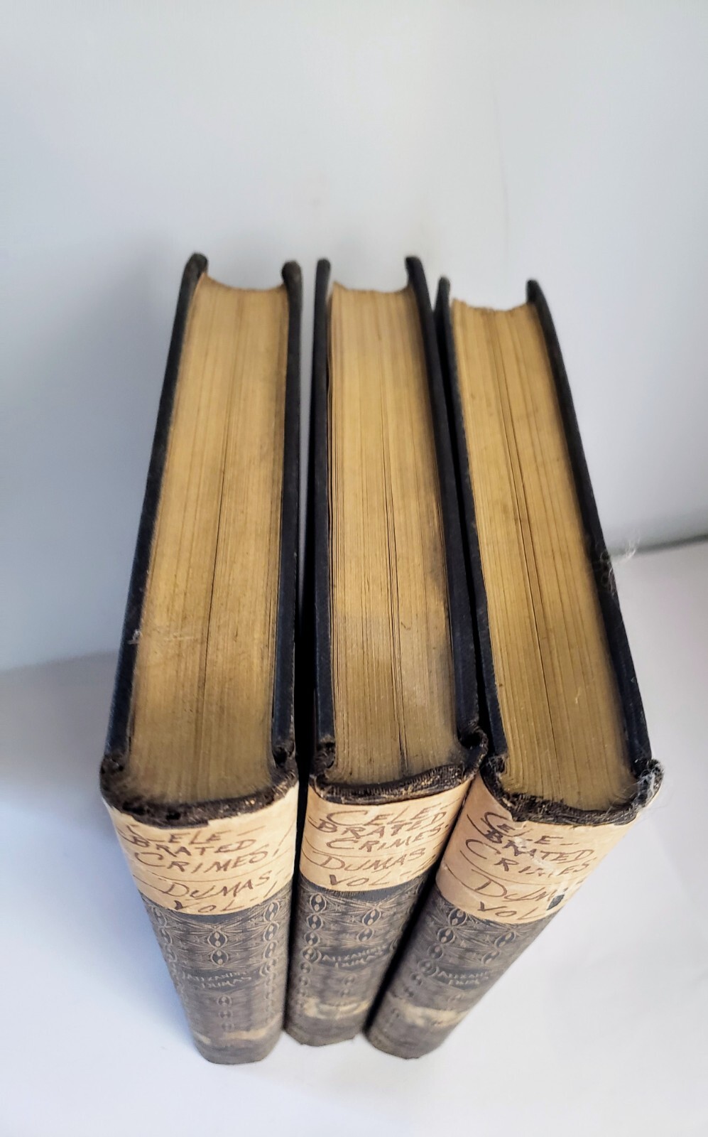 1896 Alexandre Dumas Celebrated Crimes Volumes 1, 2 &3 Knight Company Book Set