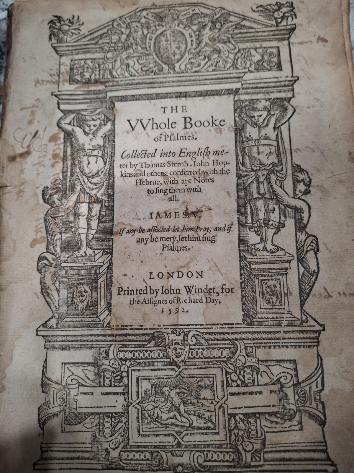 1591 GENEVA BIBLE,(2) RANDOM NON TITLE PAGES, (title pages on separate listings)