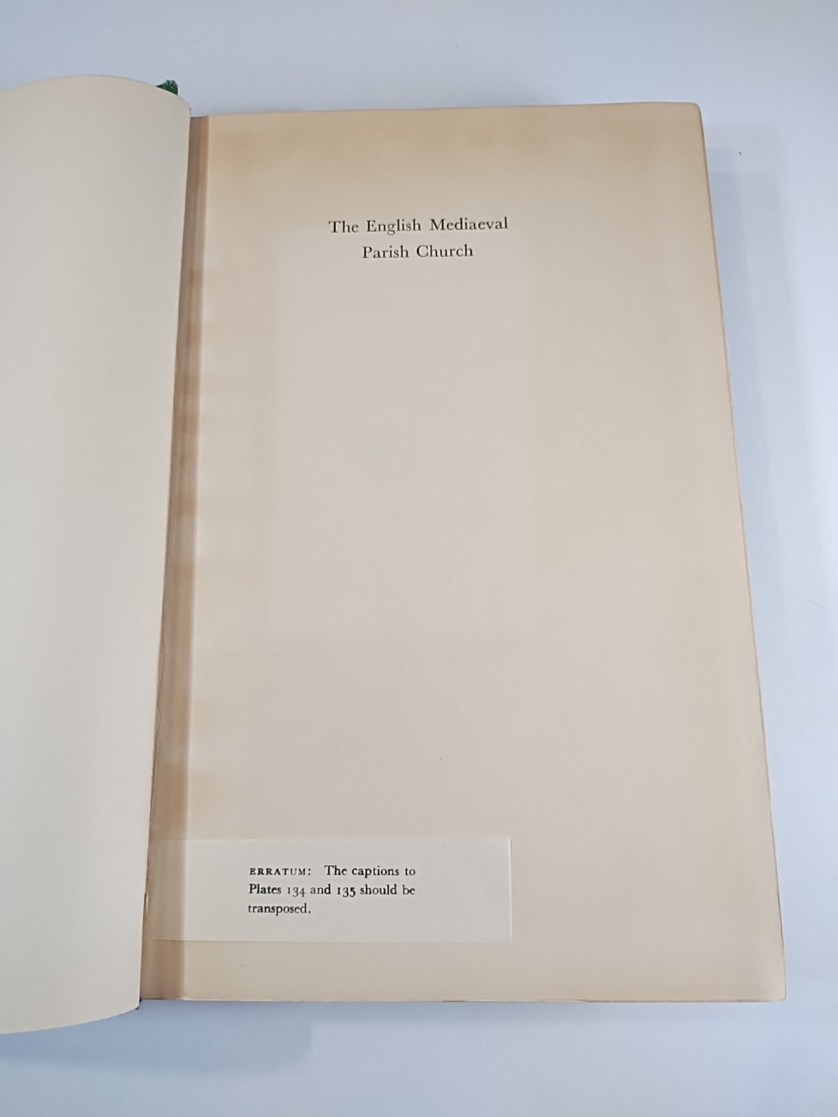 The ENGLISH MEDIAEVAL PARISH CHURCH by G H Cook 1954 1st Edition Vintage HC Book