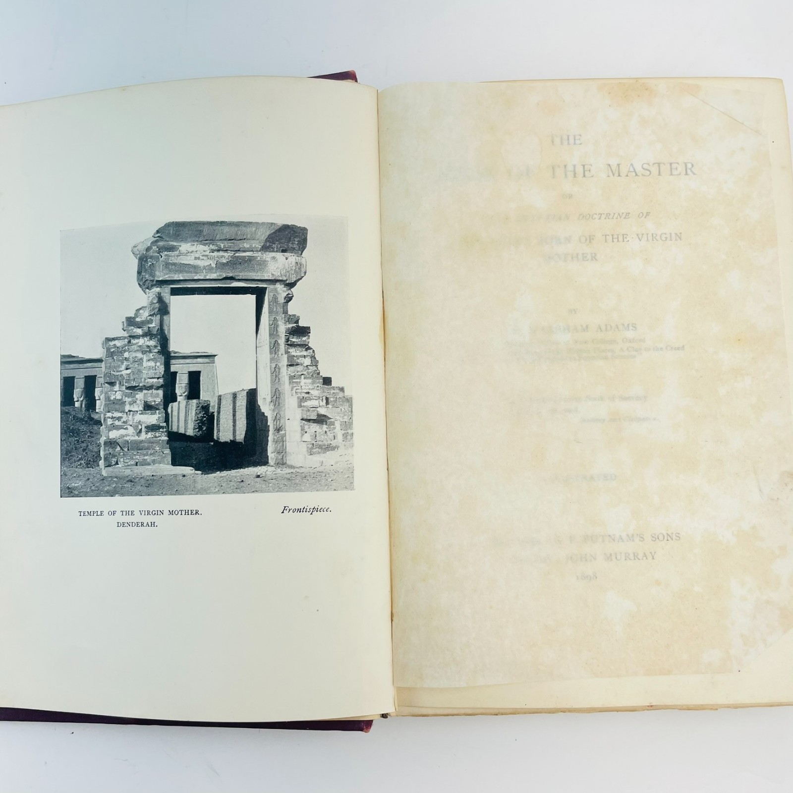 The Book of the Master W Marsham Adams 1898 1st Ed Egyptian Occult