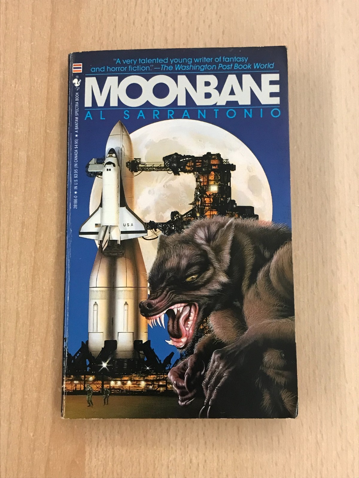 1989 Bantam – Moonbane by Al Sarrantonio Paperback Book