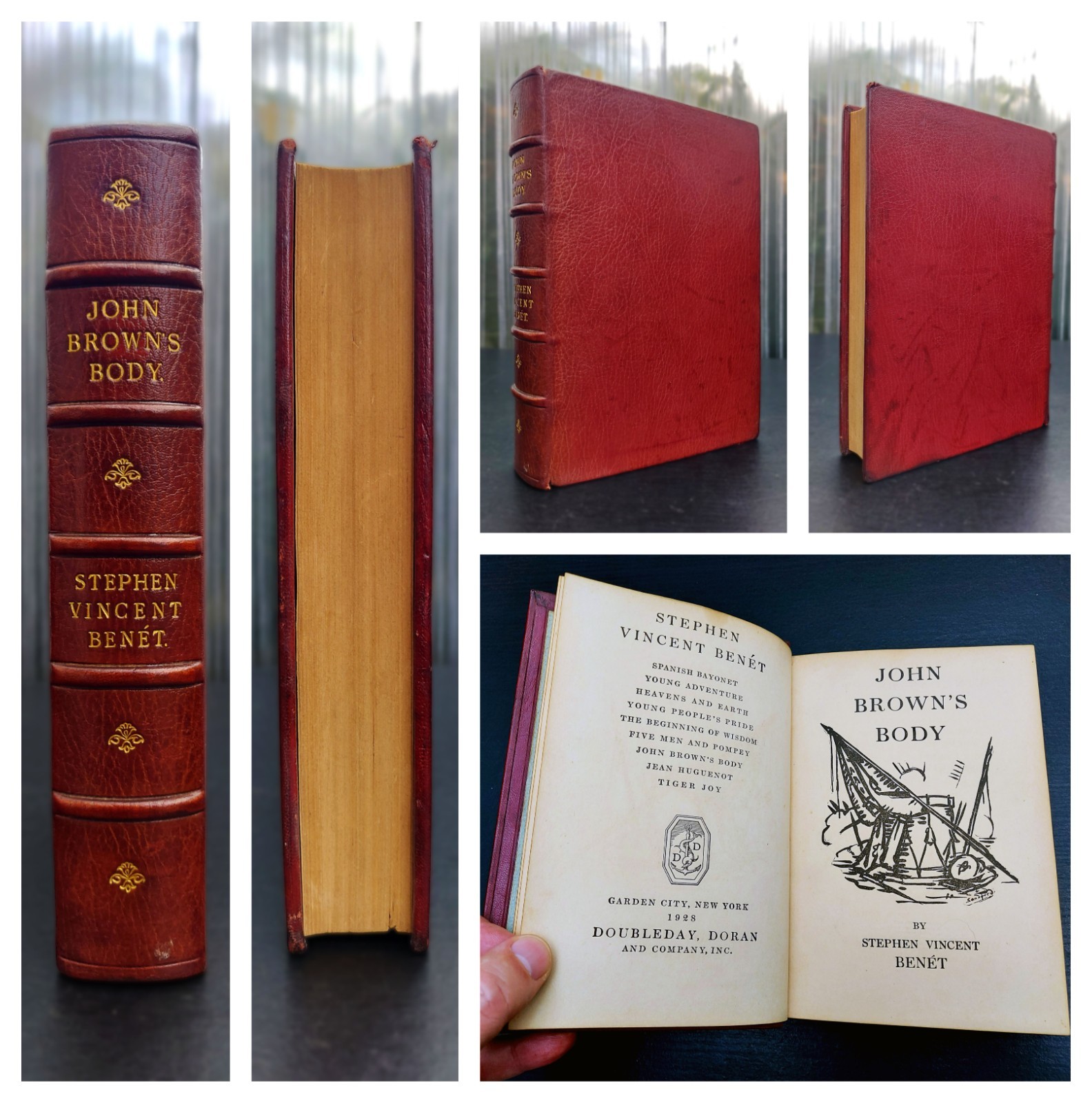 1928 – 1st Ed. / John Brown’s Body by Stephen Vincent Benet, Fine Binding