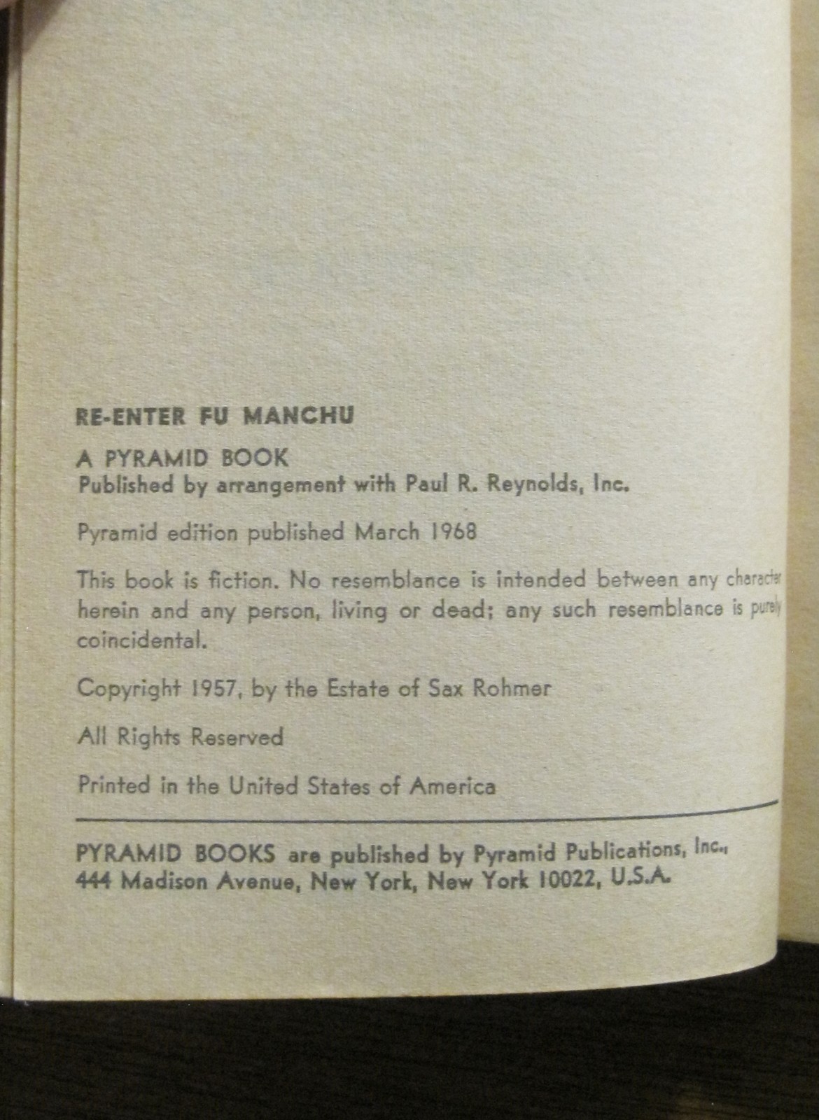 Vintage – Sax Rohmer FU MANCHU – 9 Pyramid Paperback Book Lot – Pulp Thrillers