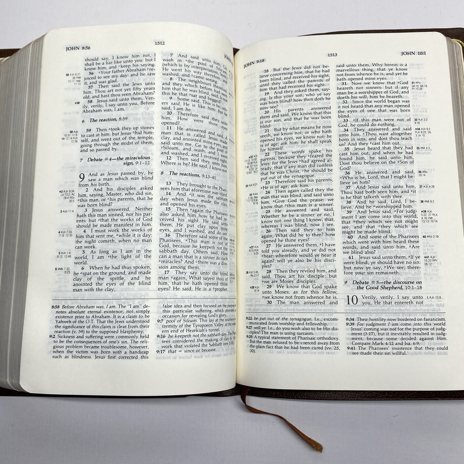 The RYRIE Study Bible KJV 1978 Brown Bonded Leather Moody Press