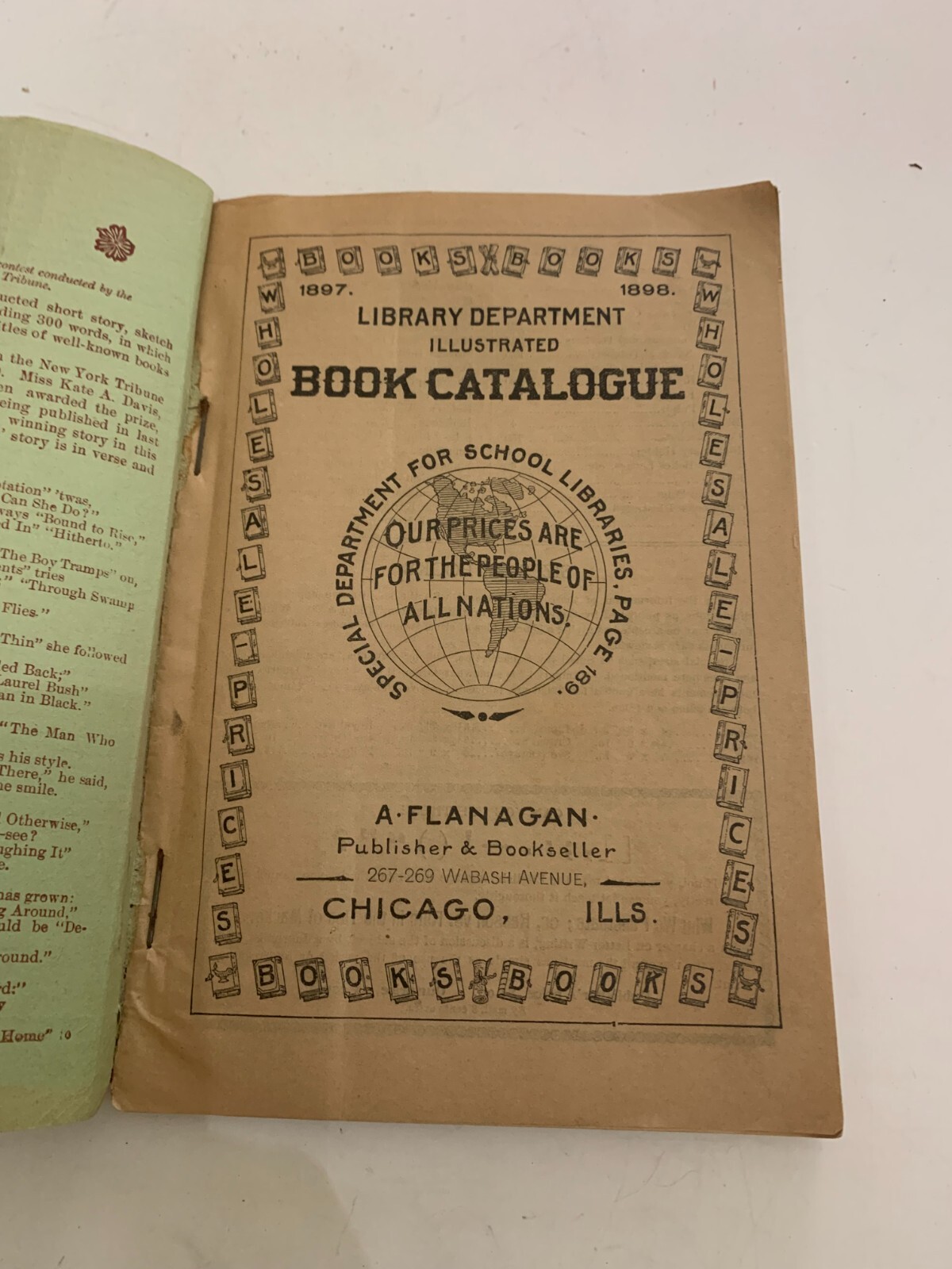 1897-1898 Illustrated Book Catalogue by A. Flanagan Publisher and Book Seller