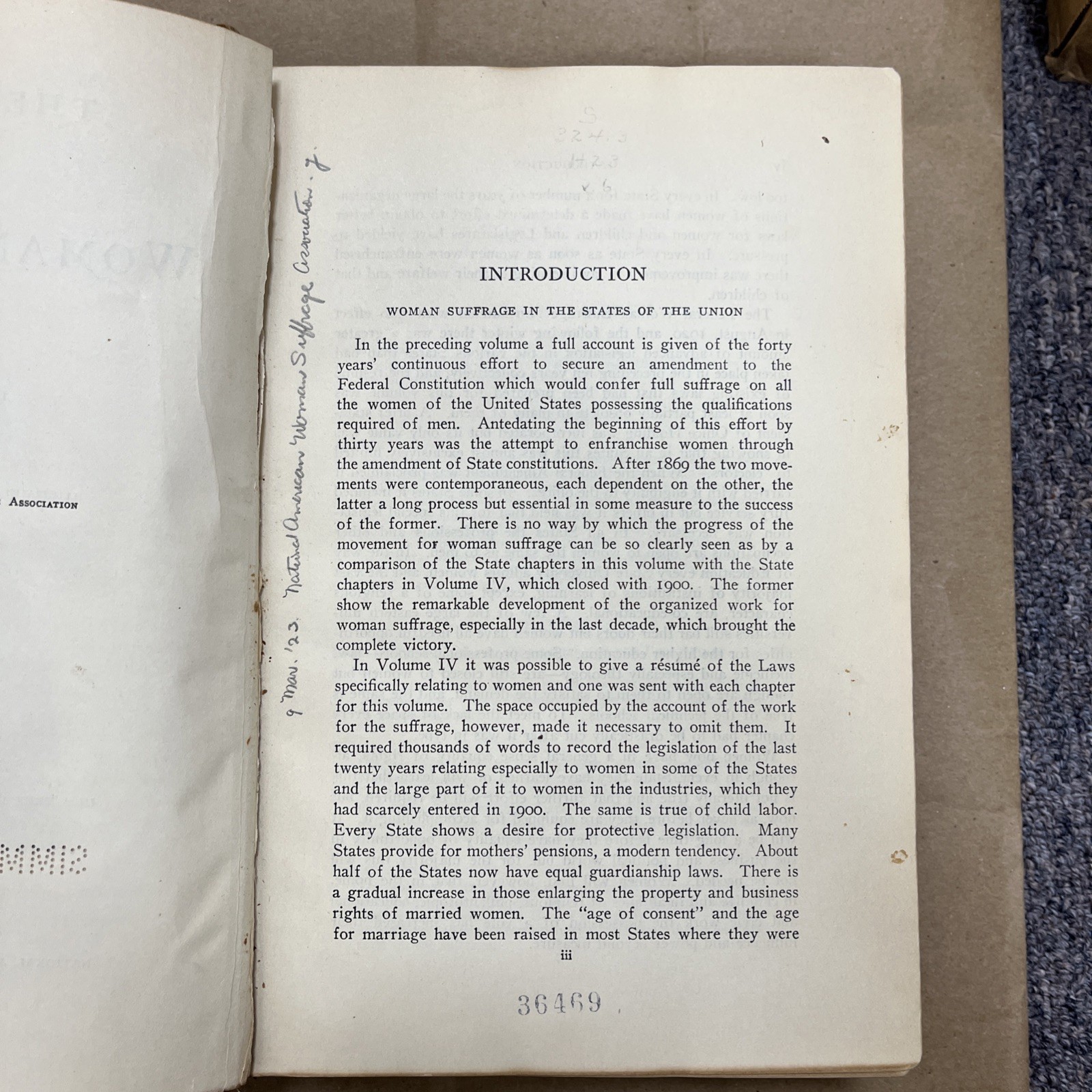 The History of Women’s Suffrage Volume VI 1900-1920 Leather Binding 1922