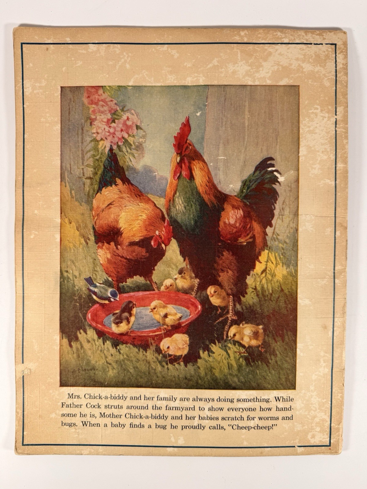 1939 Farmyard Folk Whitman Publishing Children’s Linen Book Animal Stories