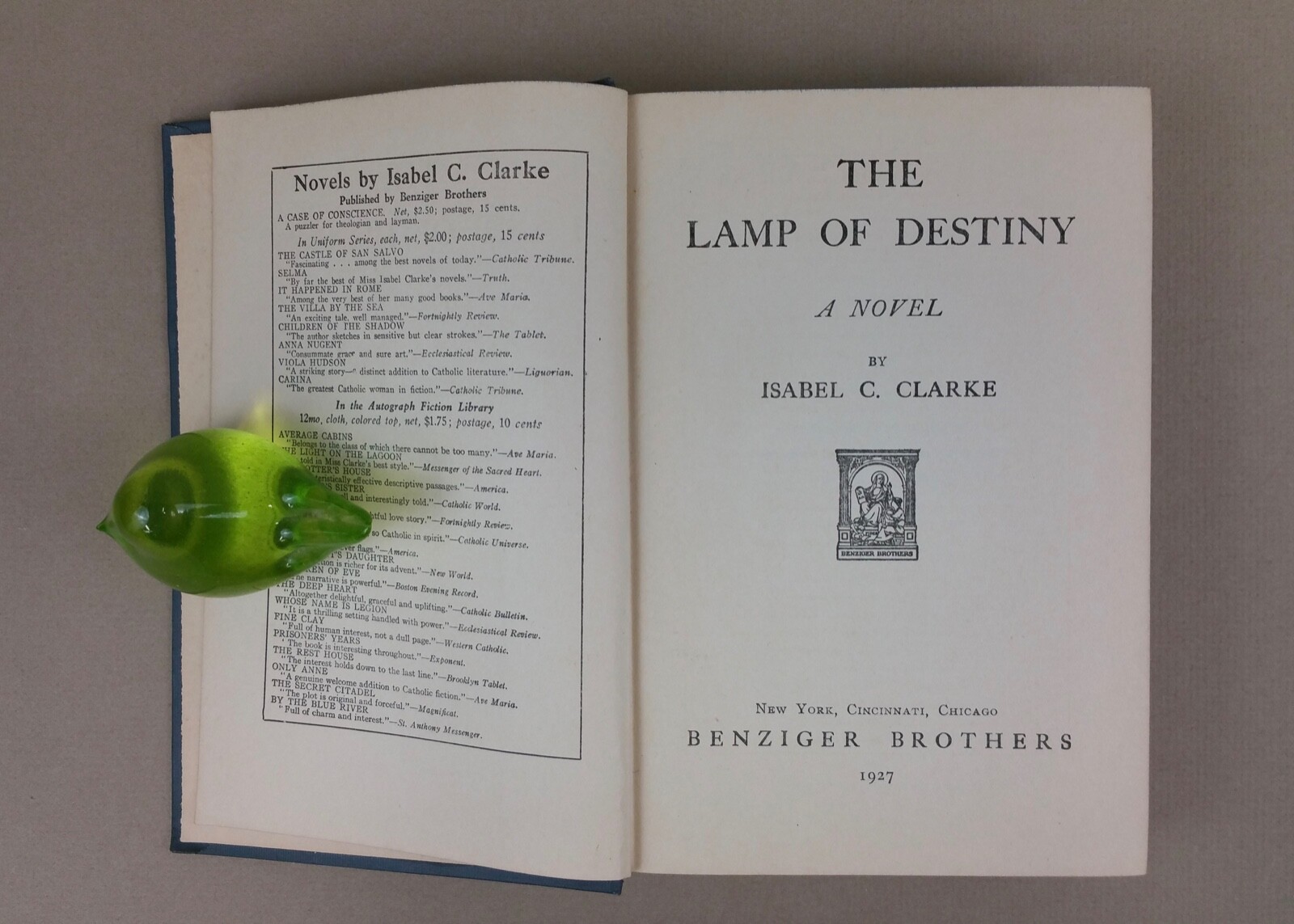 the lamp of destiny isabel c. clarke benzinger brothers