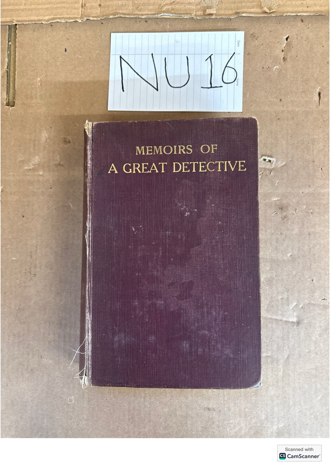 Memoirs of a Great Detective Antique Book