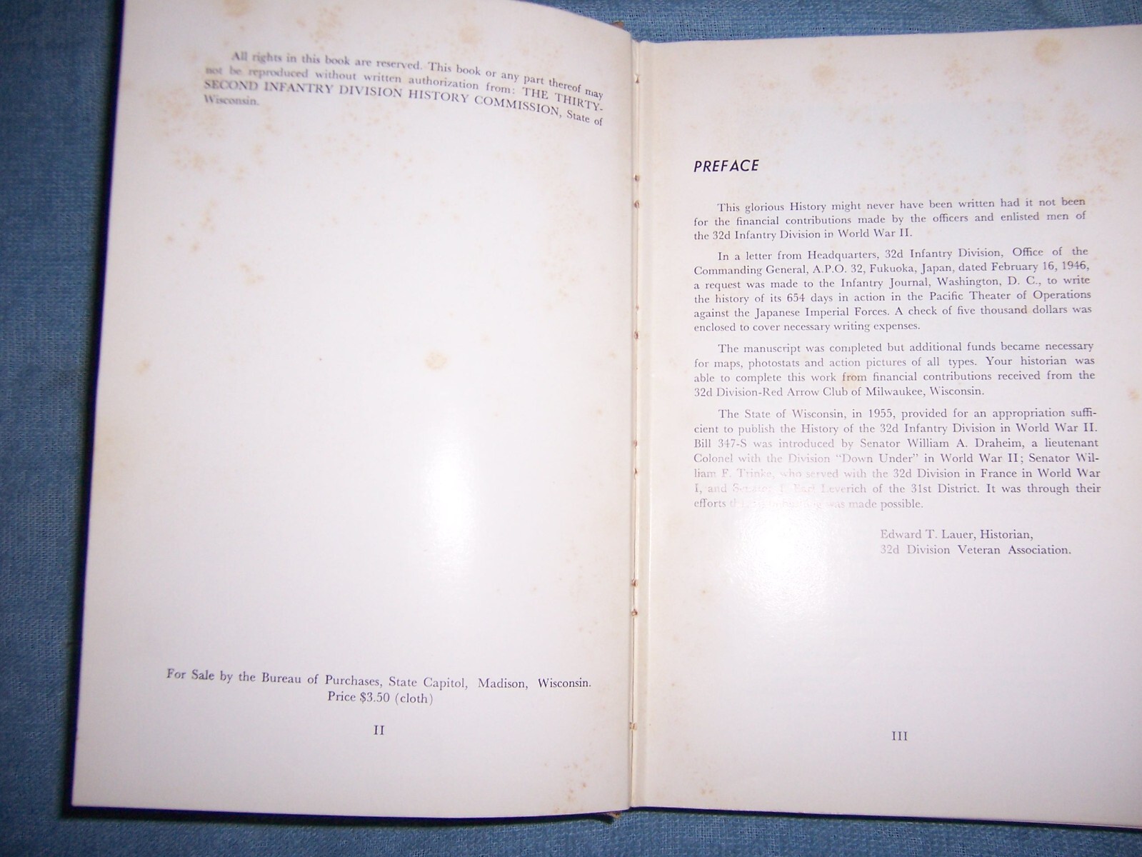 THE 32nd DIVISION IN WORLD WAR II/1st Ed/HC/Military/War/WWII 1939-45