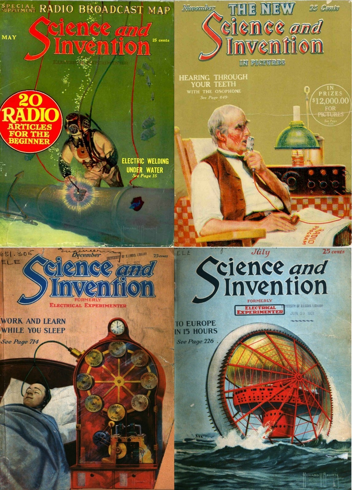 132 Old Rare Issues of The Science and Invention Magazine (1920-1931) DVD